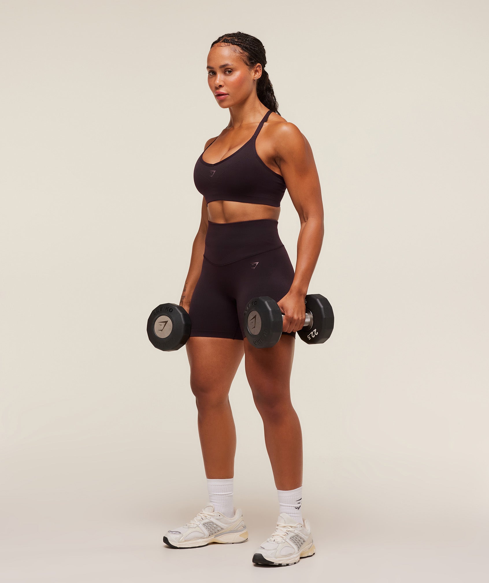 Women's Gymshark Activate Seamless Bralette Plum Brown