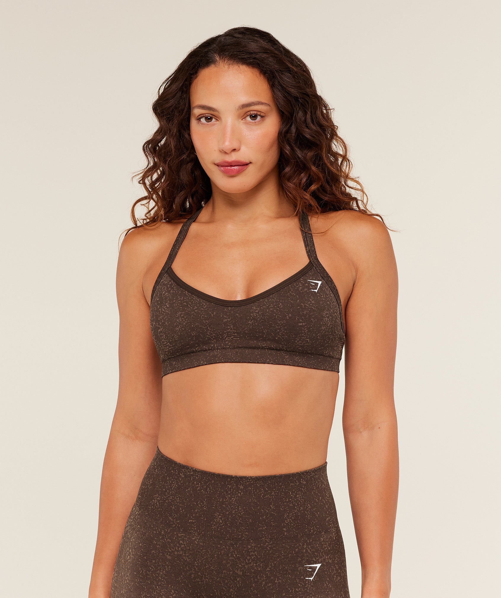 Women's Gymshark Adapt Fleck Sports Bra Archive Brown