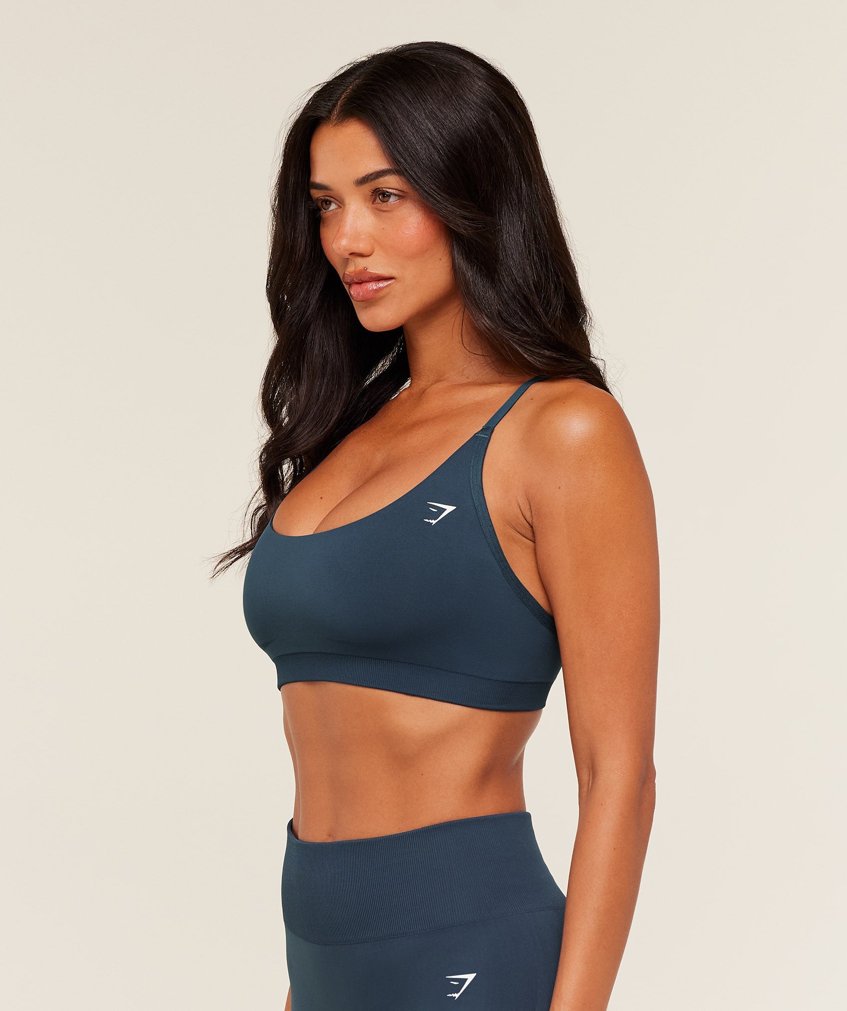 Women's Gymshark Everyday Seamless Racerback Sports Bra Gs Stealth Blue