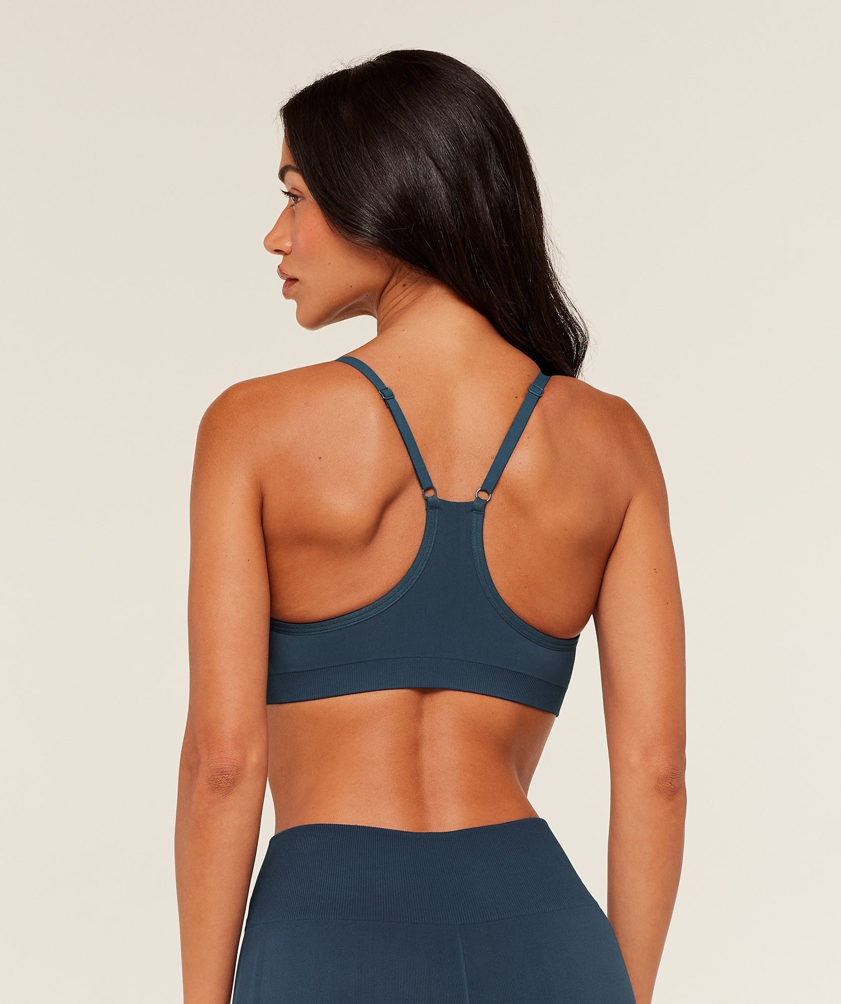 Women's Gymshark Everyday Seamless Racerback Sports Bra Gs Stealth Blue