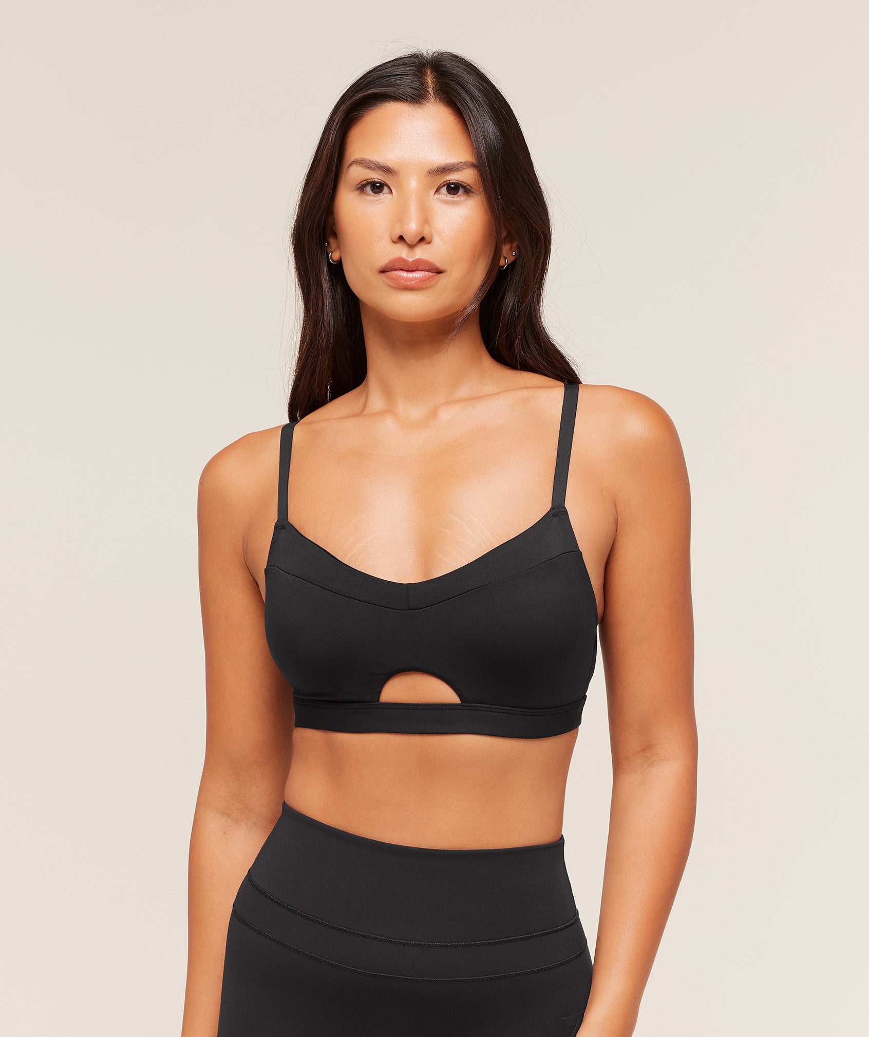 Women's Gymshark Balcony Peekaboo Sports Bra Black