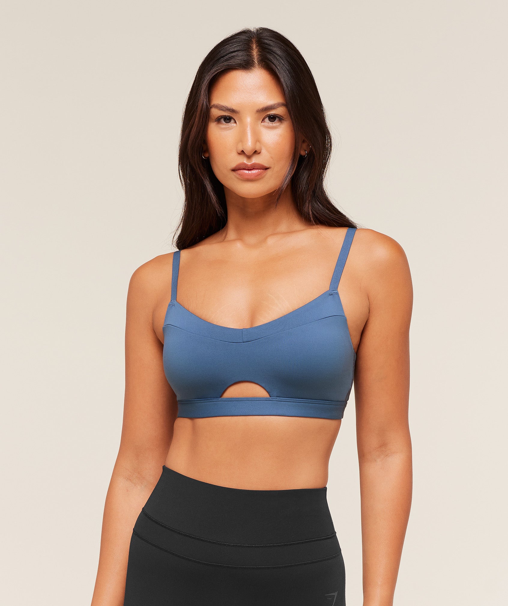 Women's Gymshark Balcony Peekaboo Sports Bra Compound Blue