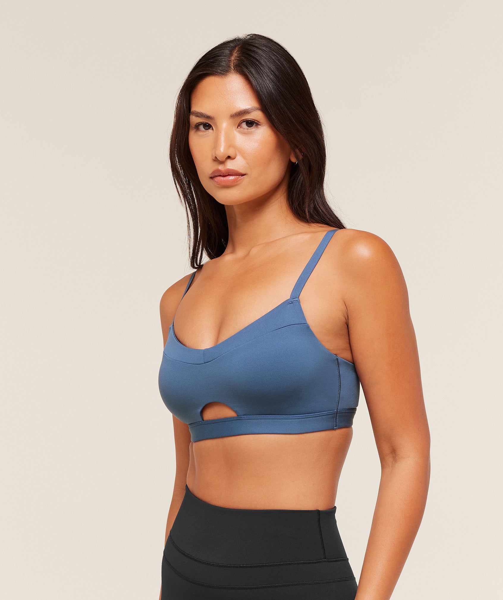 Women's Gymshark Balcony Peekaboo Sports Bra Compound Blue