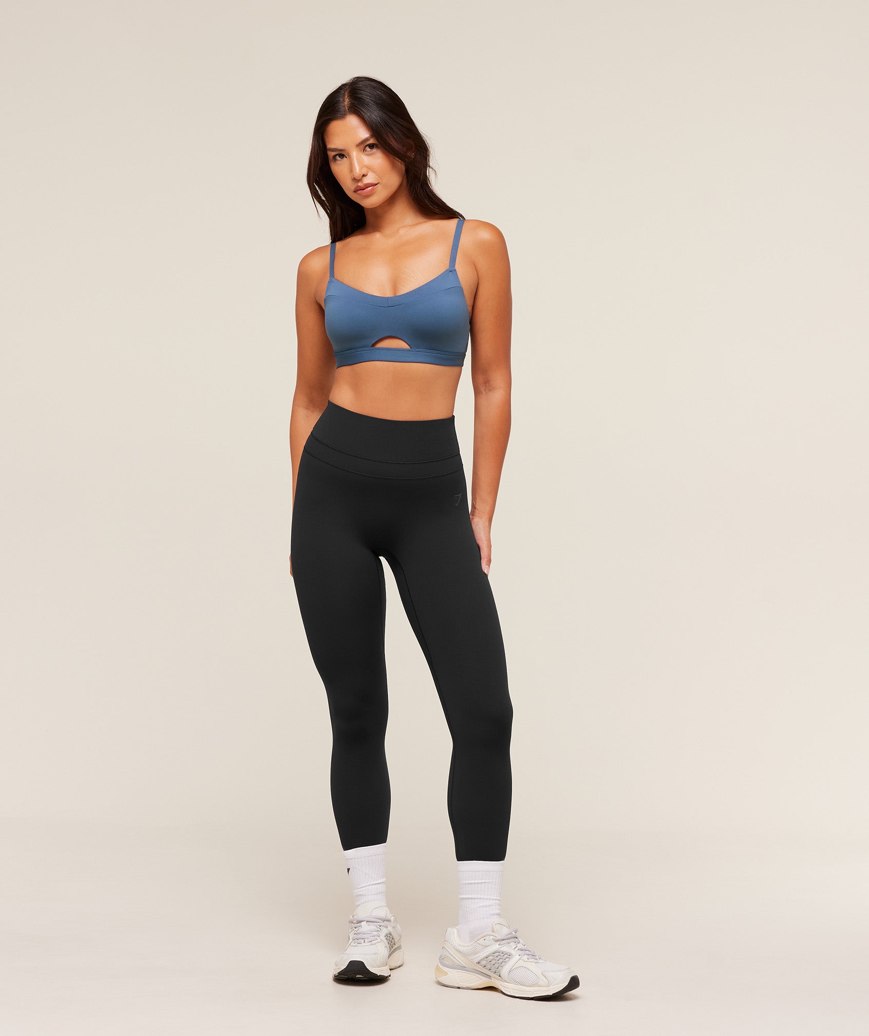 Women's Gymshark Balcony Peekaboo Sports Bra Compound Blue