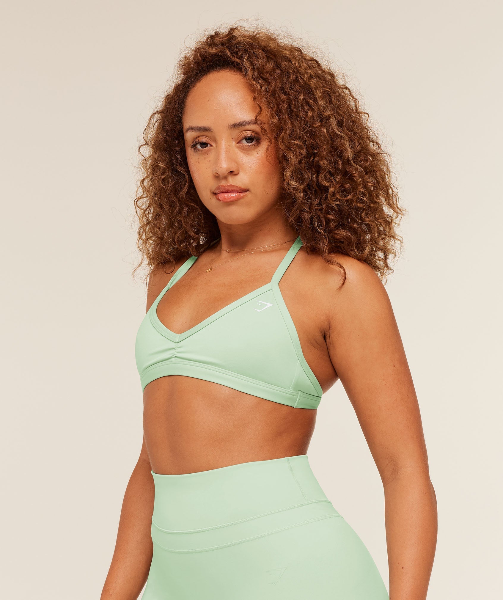 Women's Gymshark Minimal Sports Bra Clay Green