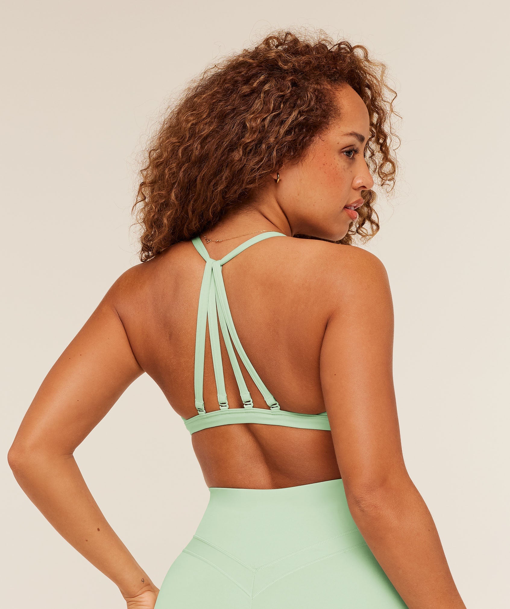 Women's Gymshark Minimal Sports Bra Clay Green