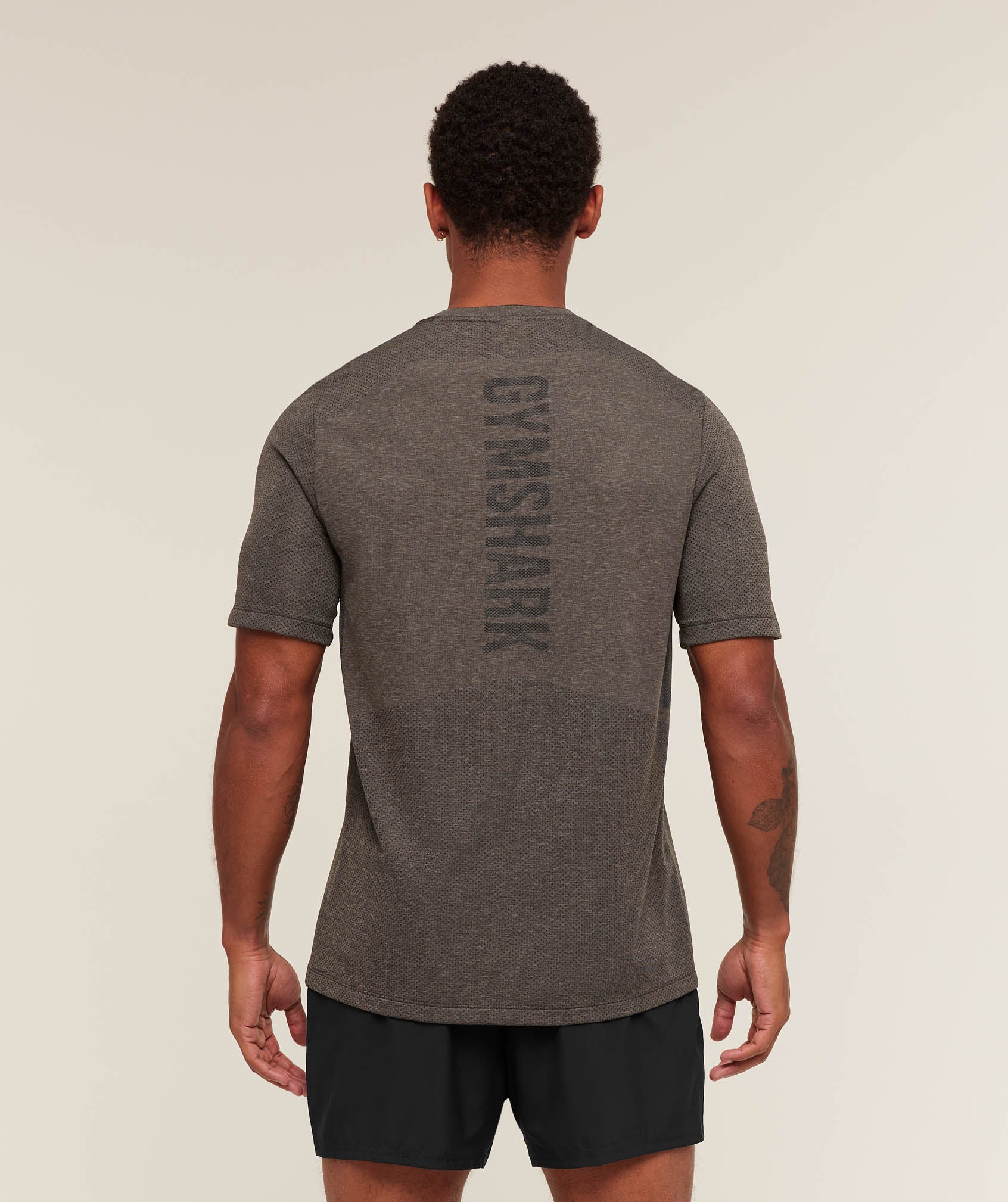 Gymshark Lightweight Seamless T-Shirt Archive Brown