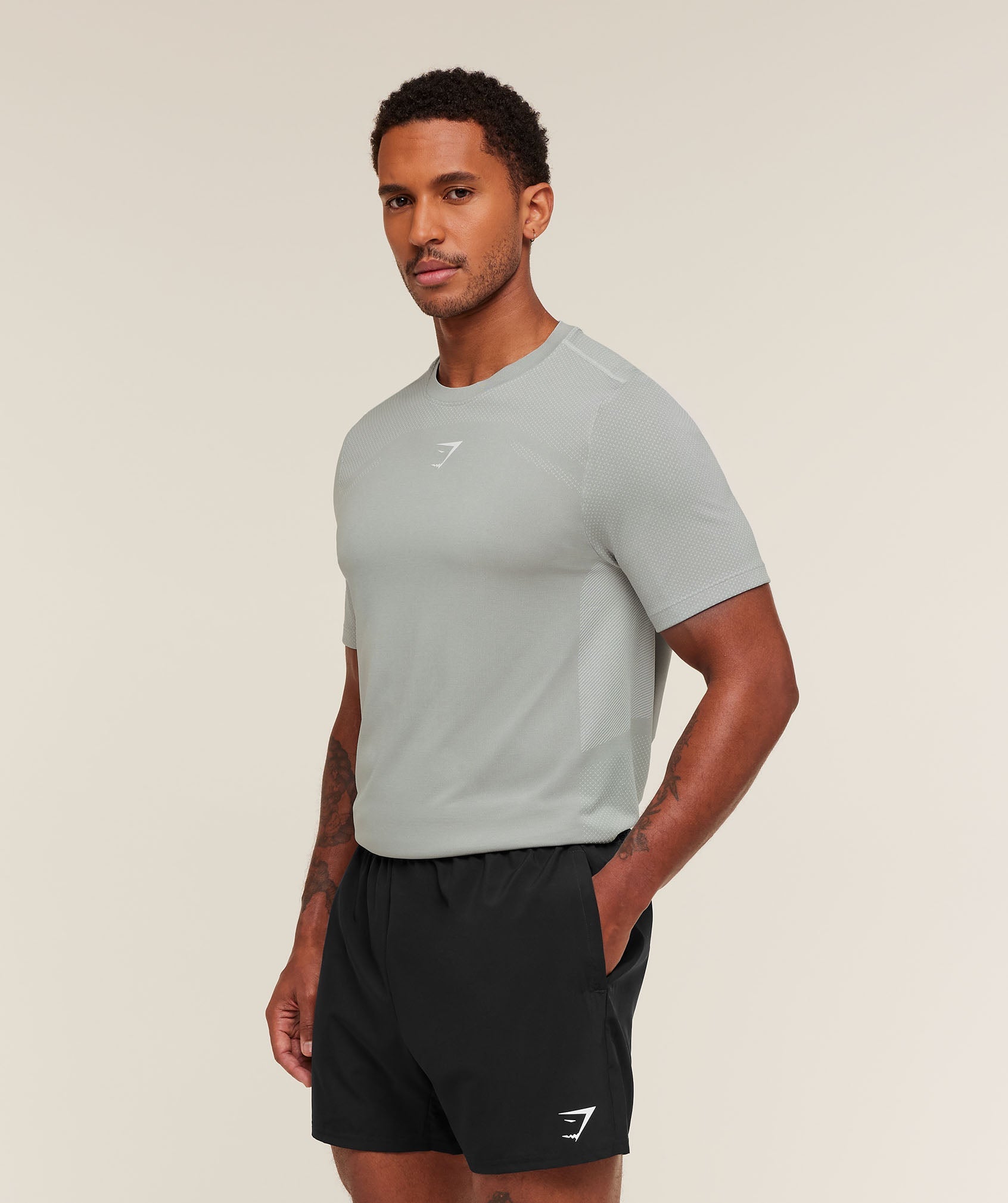 Gymshark Lightweight Seamless T-Shirt Denim Grey