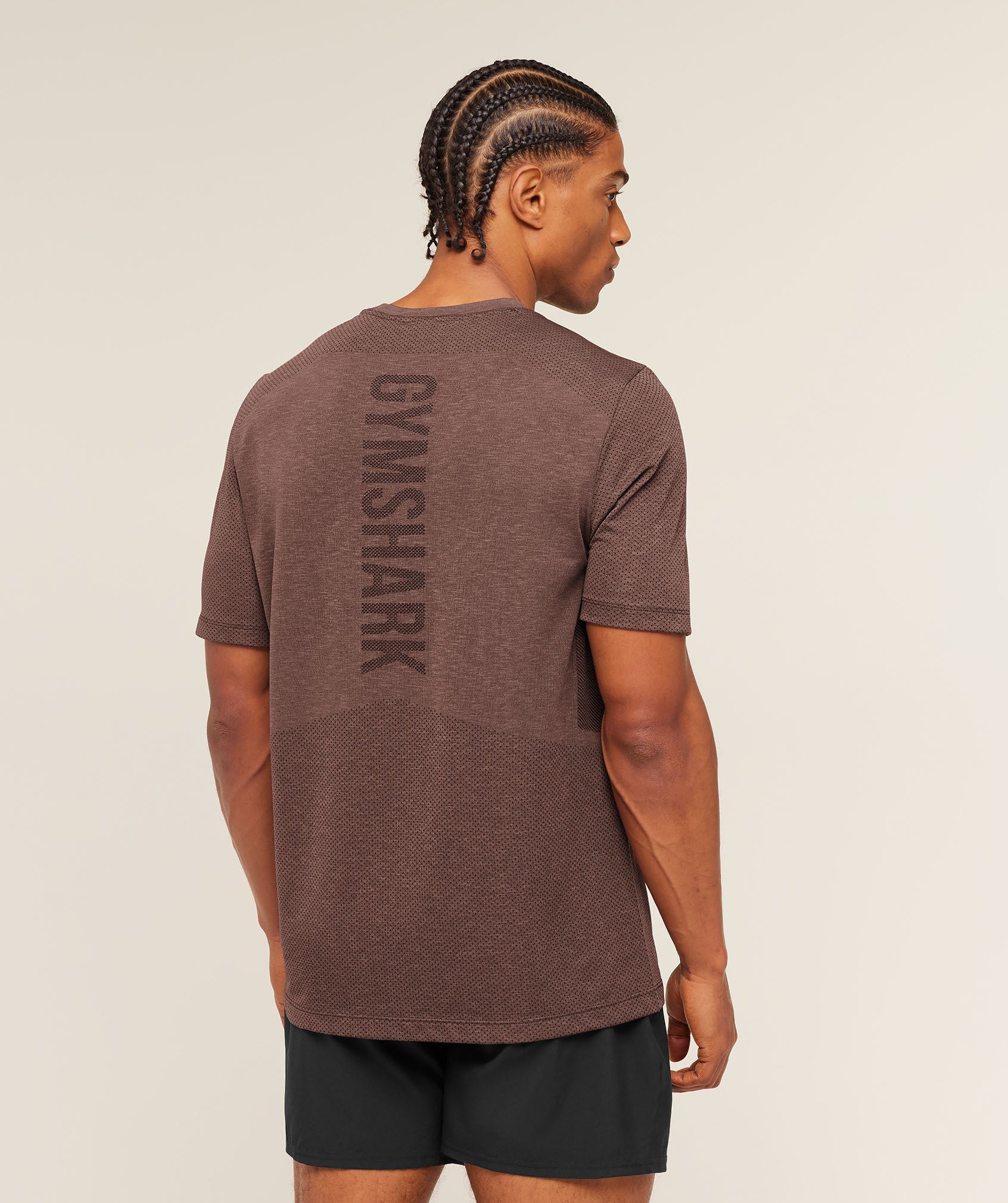 Gymshark Lightweight Seamless T-Shirt Soft Brown