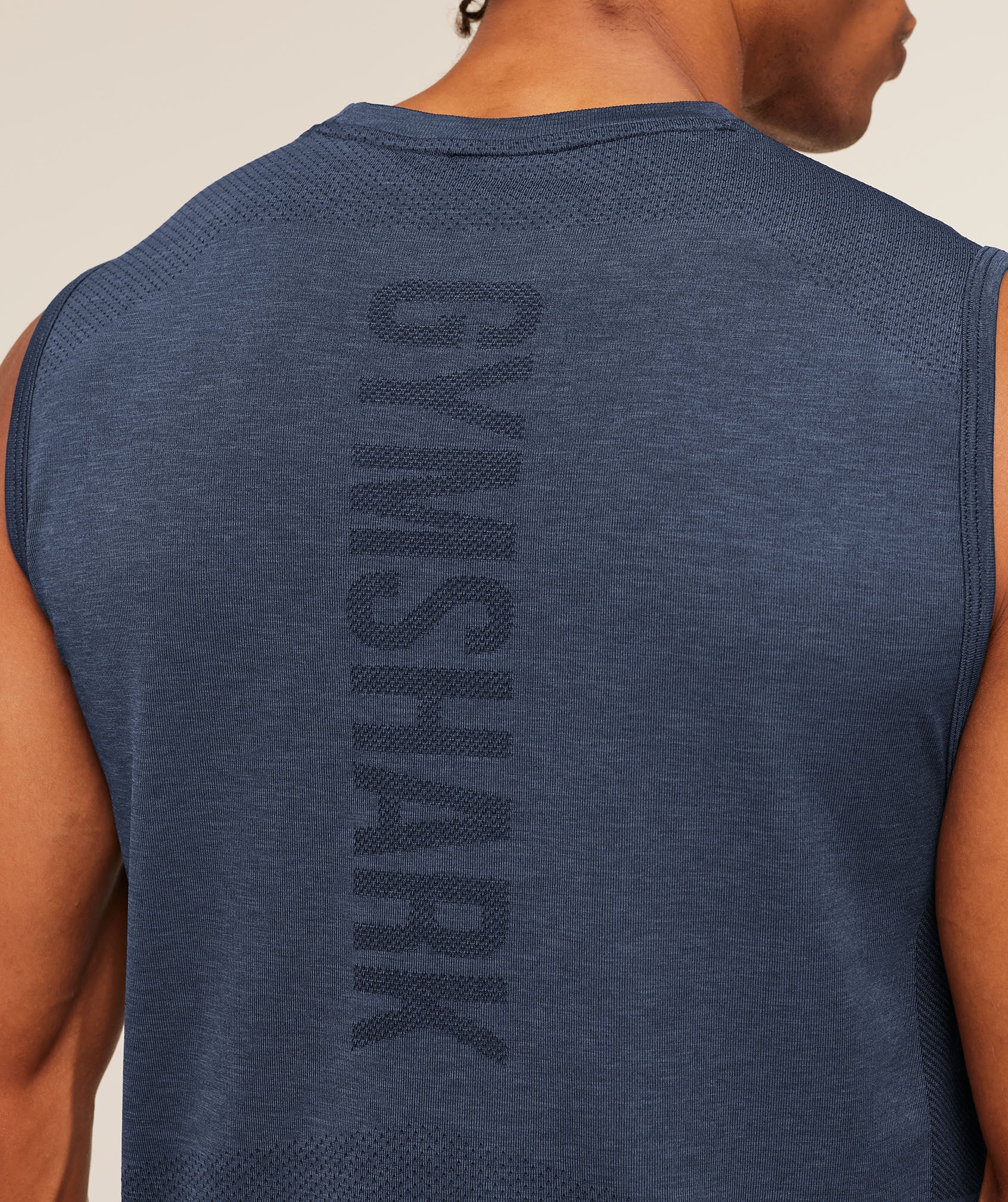 Gymshark Lightweight Seamless Tank Heavy Blue