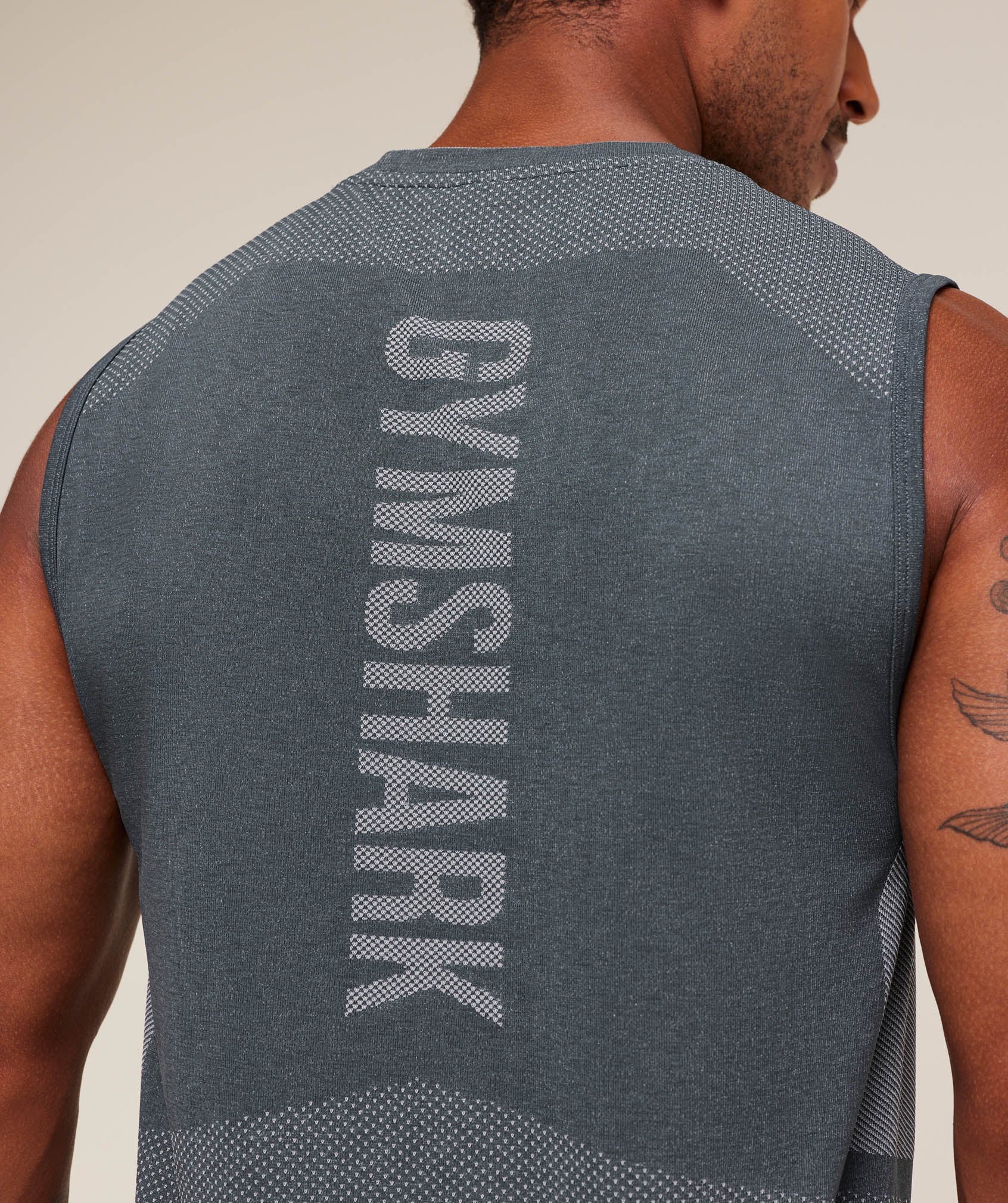 Gymshark Lightweight Seamless Tank Iron Blue