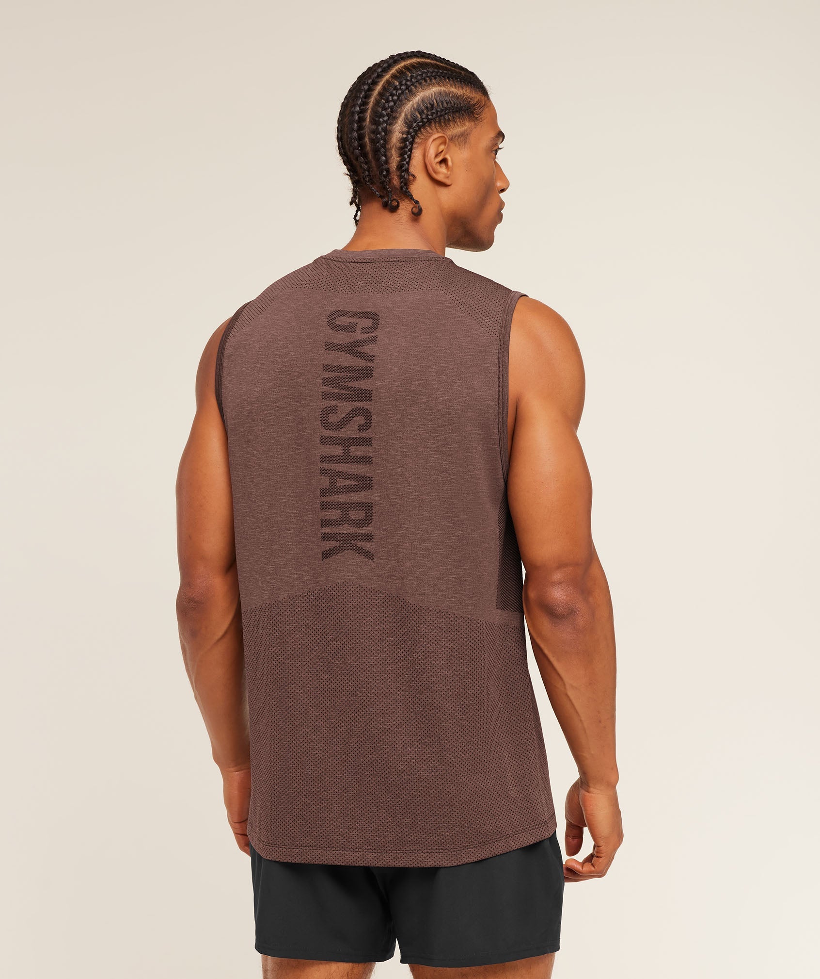 Gymshark Lightweight Seamless Tank Soft Brown