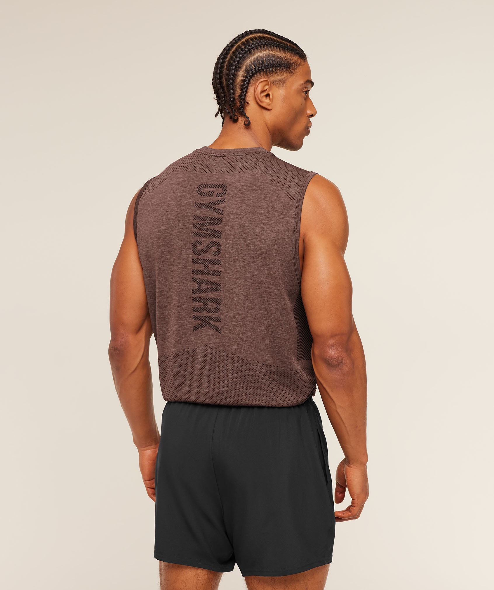 Gymshark Lightweight Seamless Tank Soft Brown