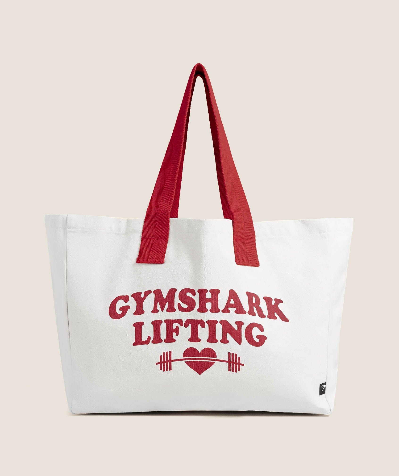 Women's Gymshark Love Lifting Graphic Tote Bag Oat White