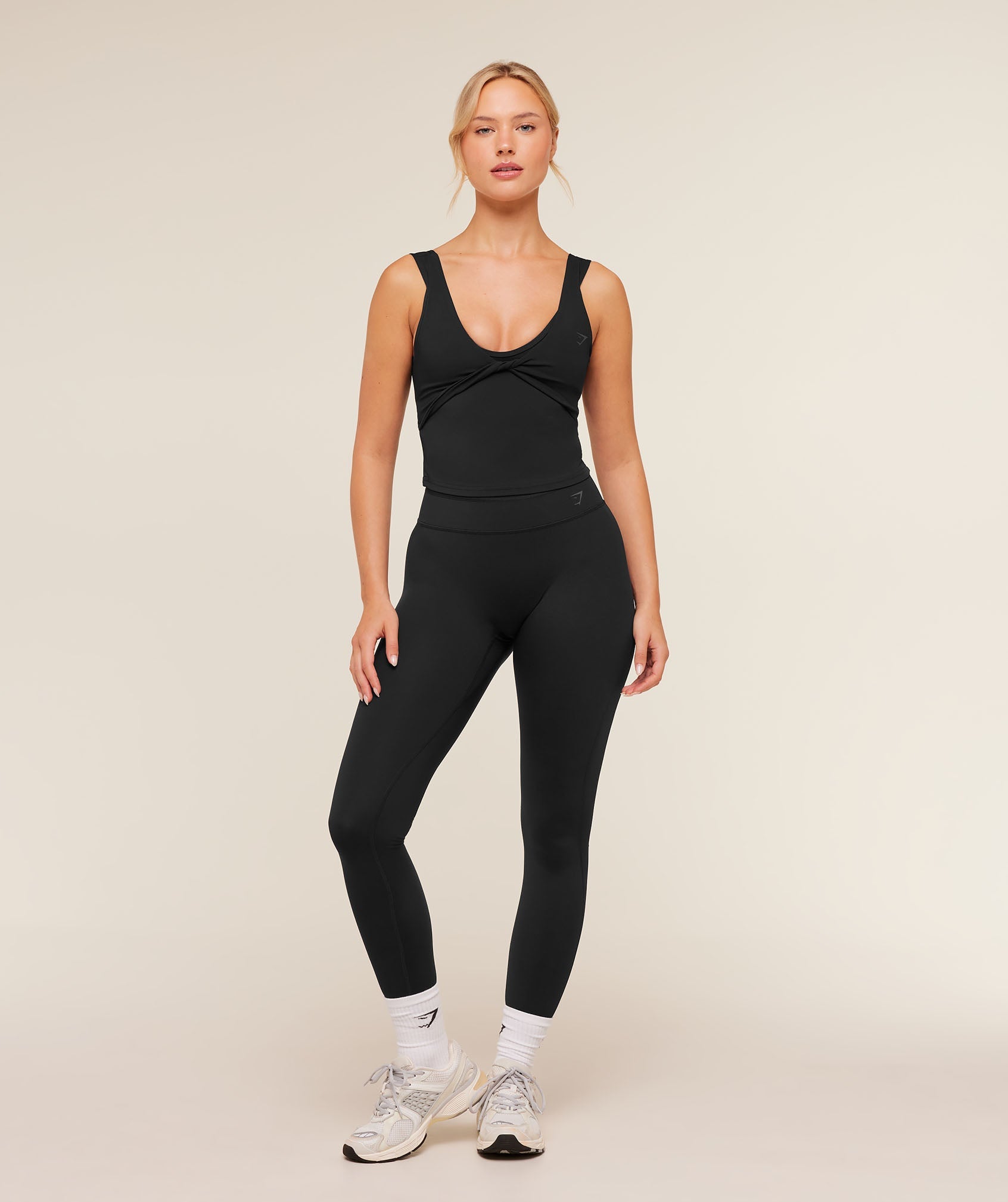 Women's Gymshark Crossover Back Leggings Black