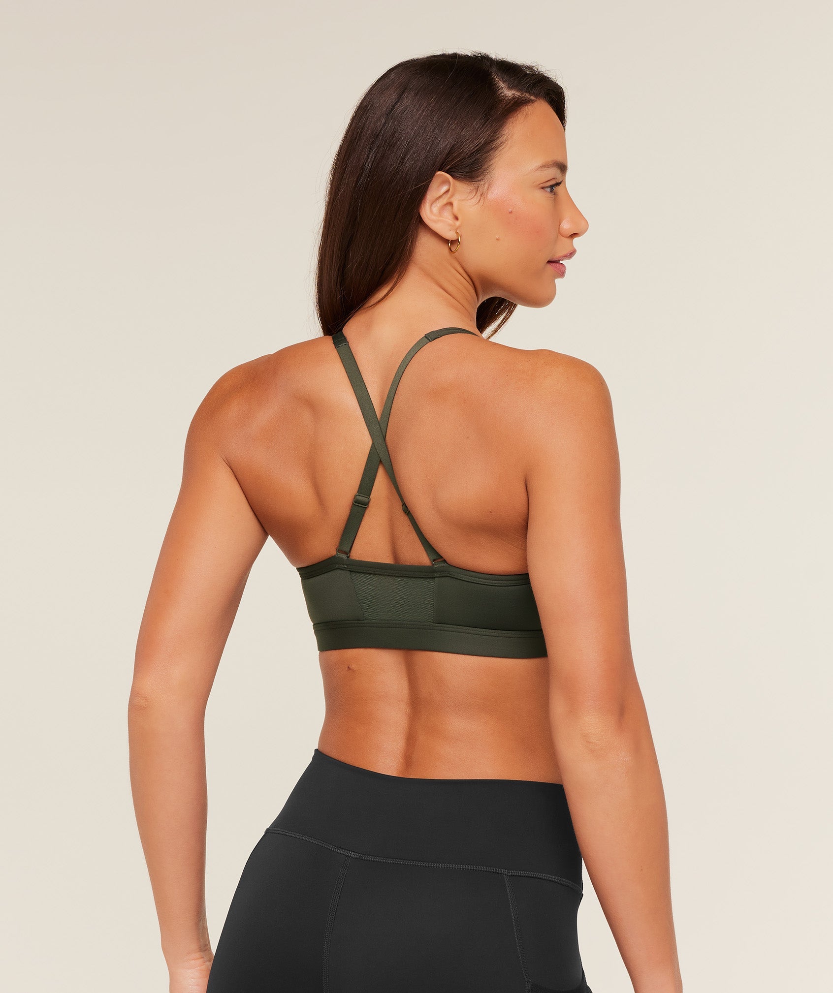 Women's Gymshark Ruched Sports Bra Strength Green