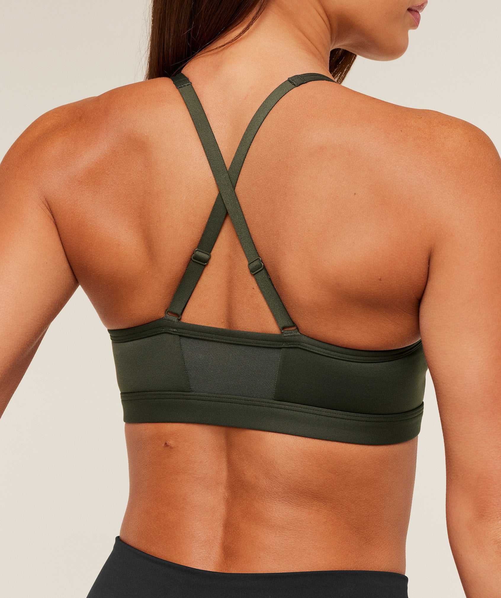 Women's Gymshark Ruched Sports Bra Strength Green