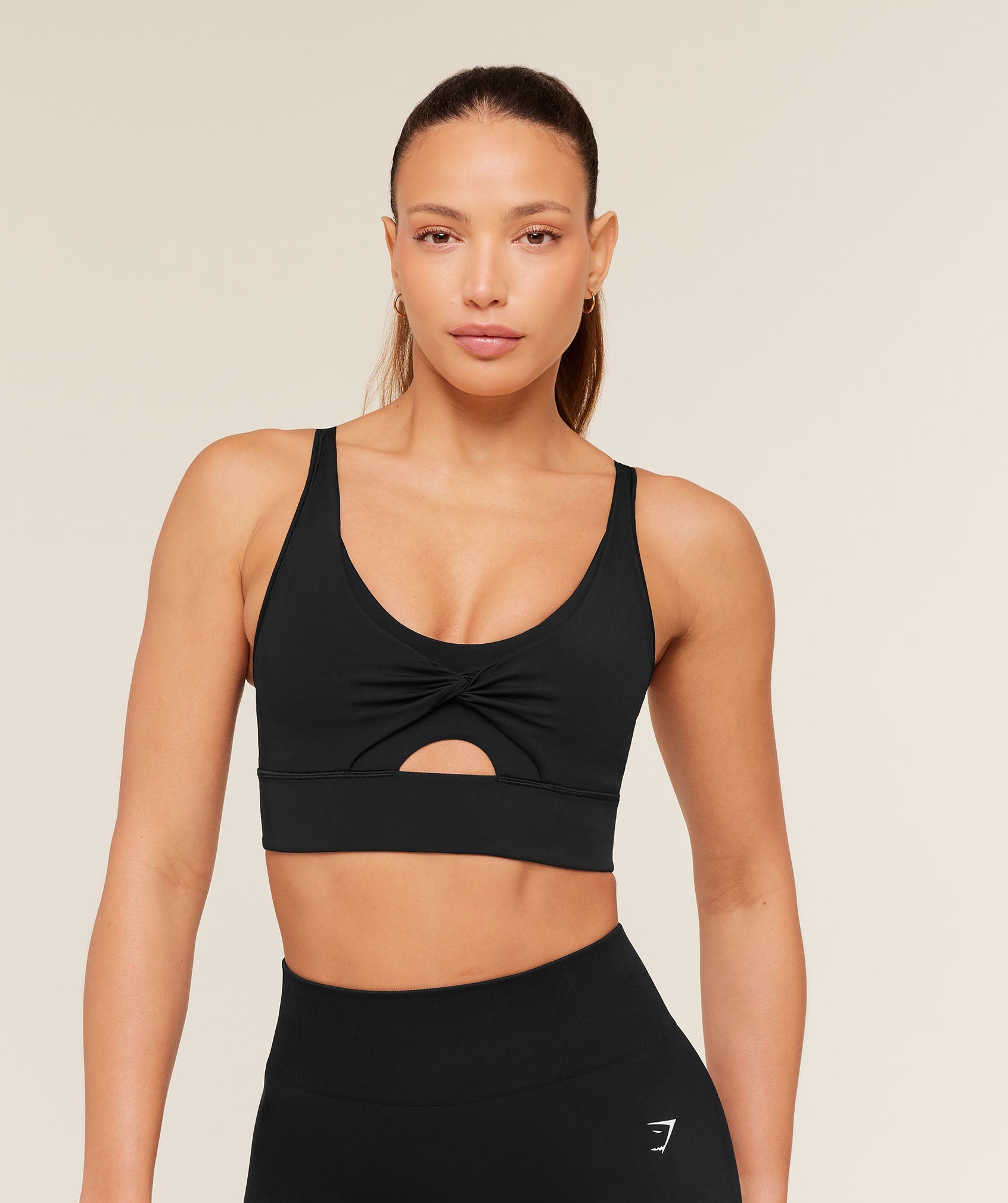 Women's Gymshark Twist Front Sports Bra Black