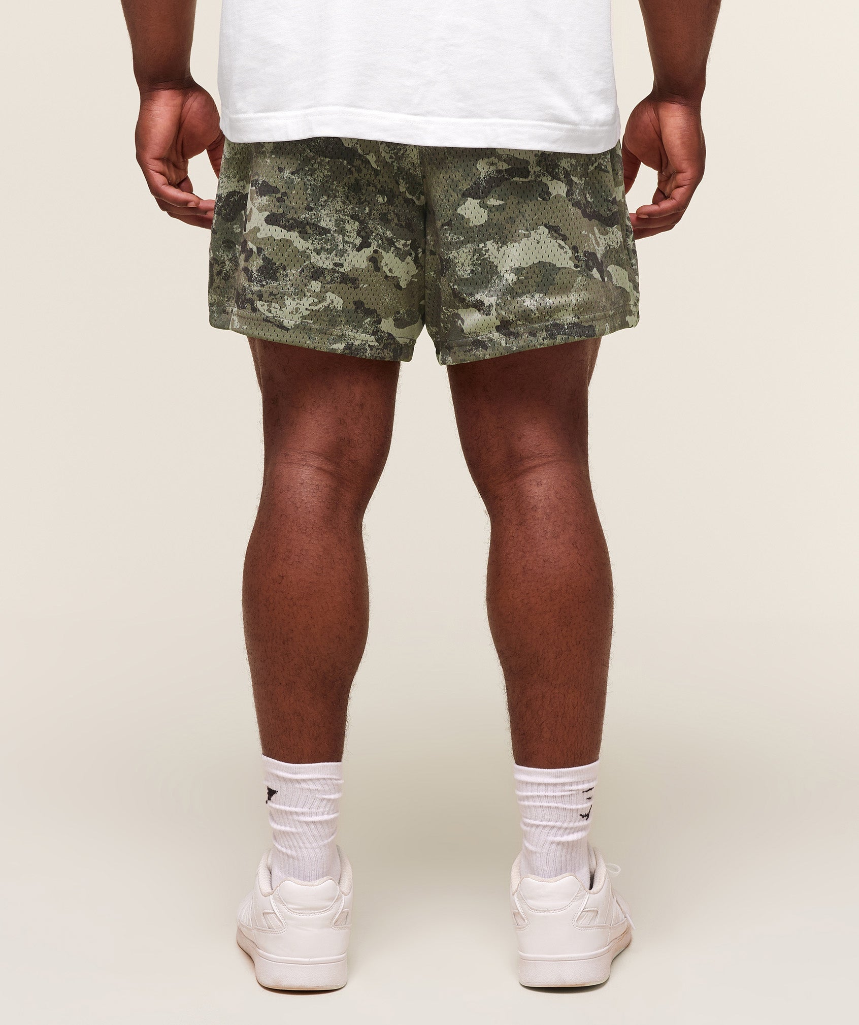 Gymshark Lifting Mesh 5" Shorts Chalk Green