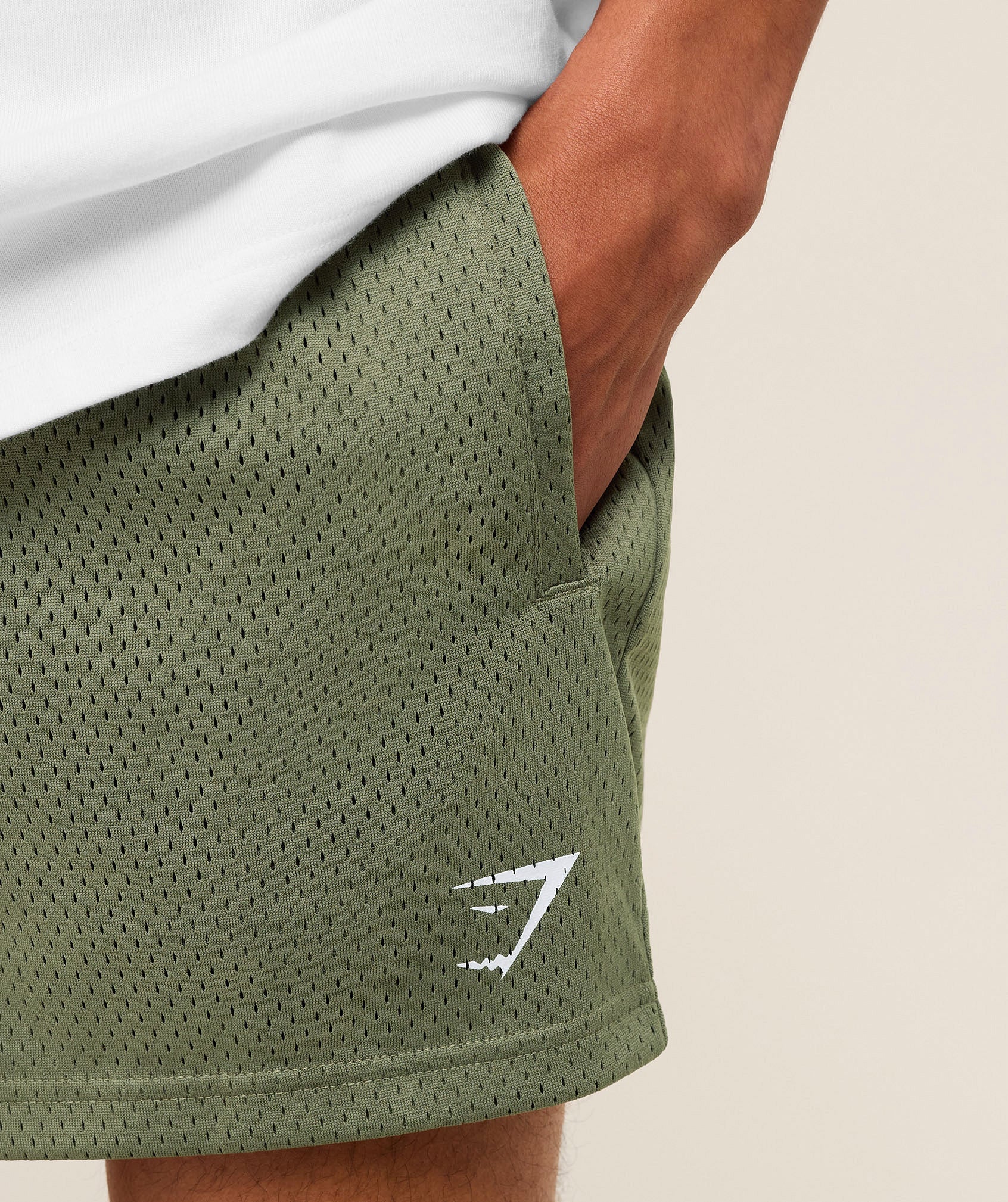 Gymshark Lifting Mesh 5" Shorts Base Green
