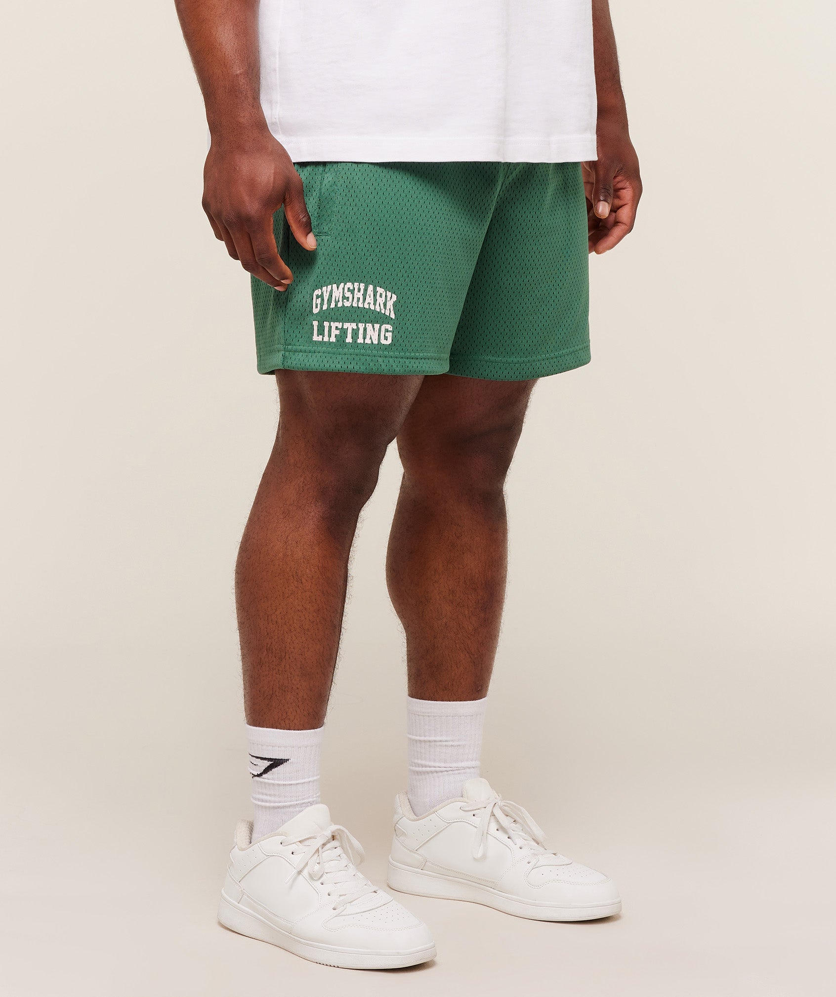 Gymshark Lifting Mesh 5" Shorts Lift Green
