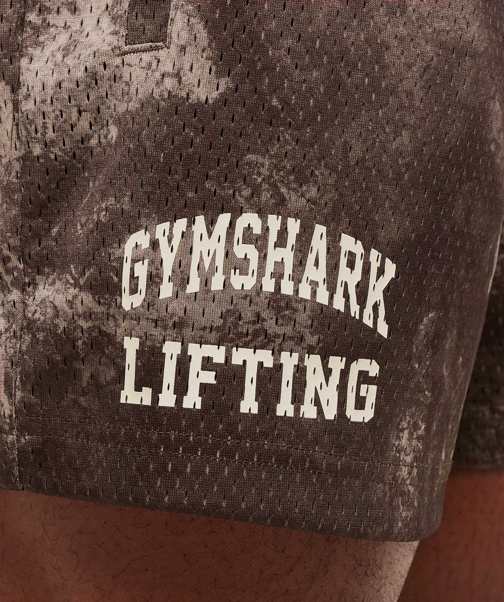 Gymshark Lifting Mesh 5" Shorts Lifestyle Brown
