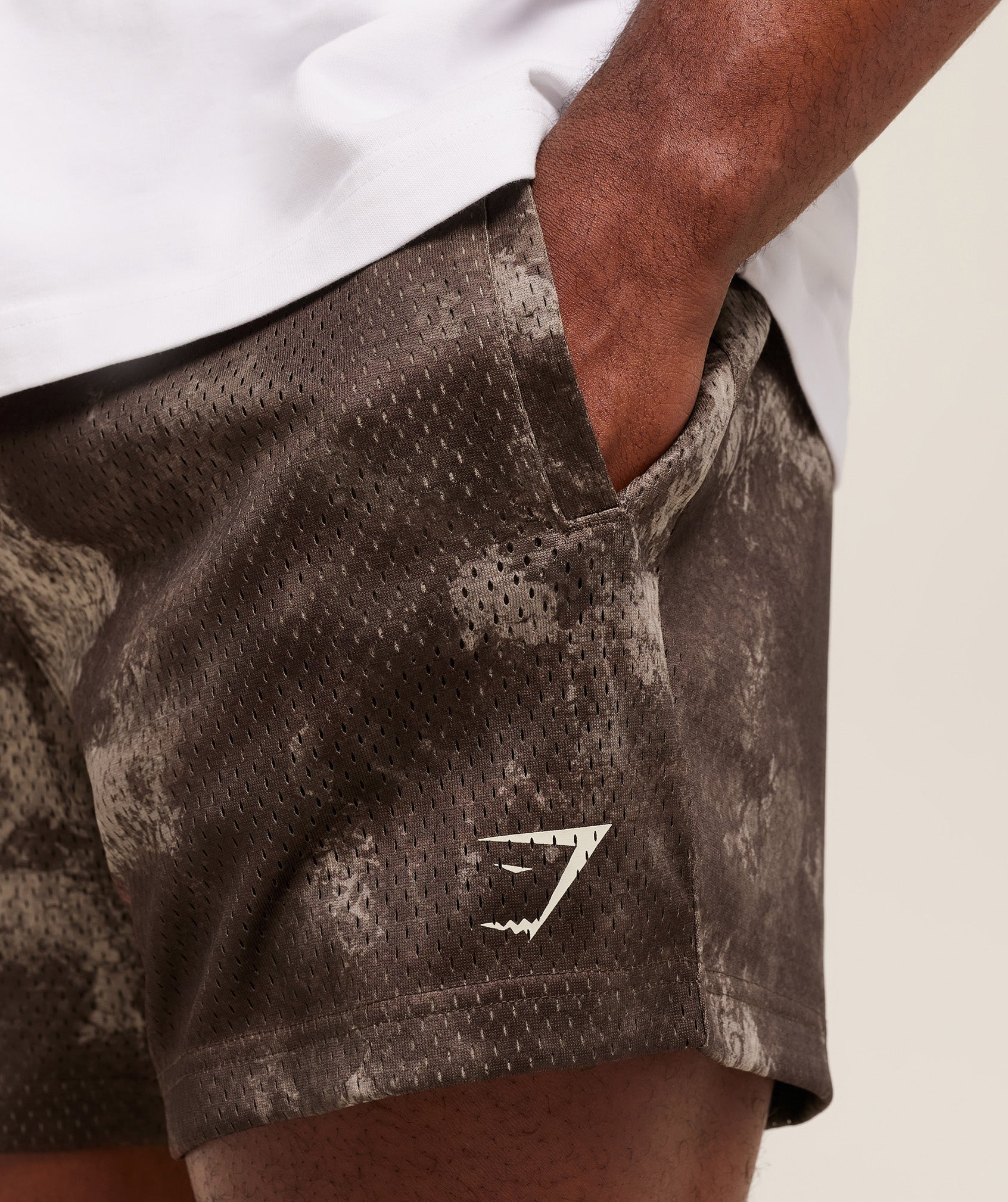 Gymshark Lifting Mesh 5" Shorts Lifestyle Brown