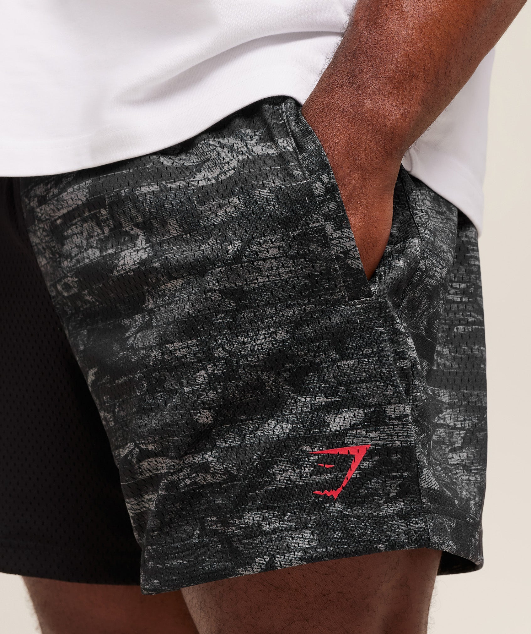 Gymshark Lifting Mesh 5" Shorts Ash Grey
