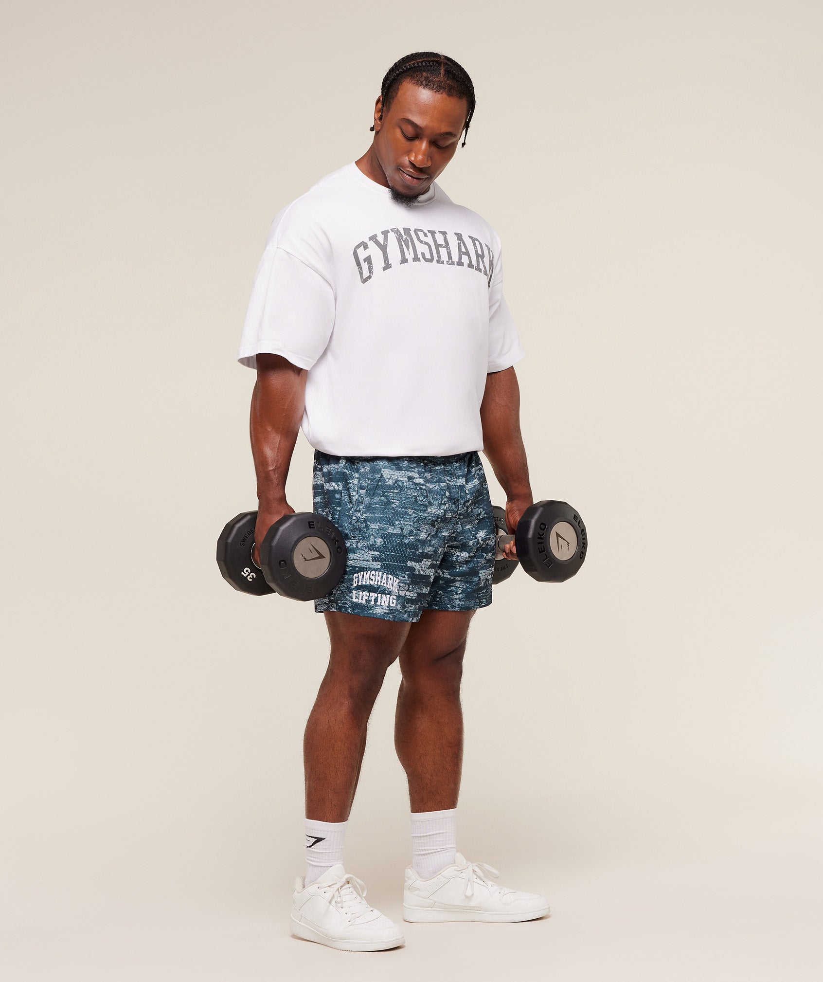 Gymshark Lifting Mesh 5" Shorts Smoke Blue