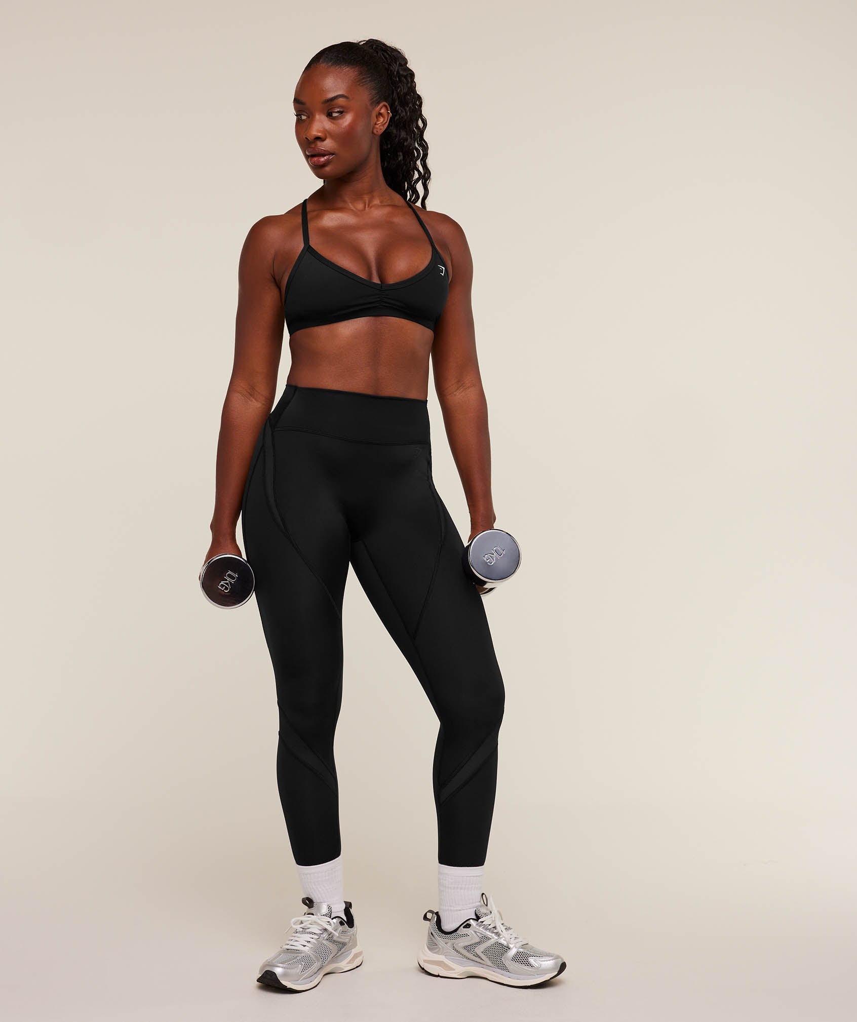 Women's Gymshark Mesh Panel Legging Gs Black