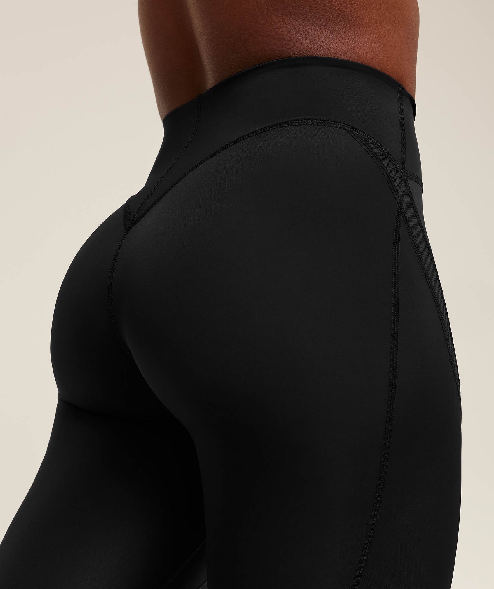 Women's Gymshark Mesh Panel Leggings Gs Black