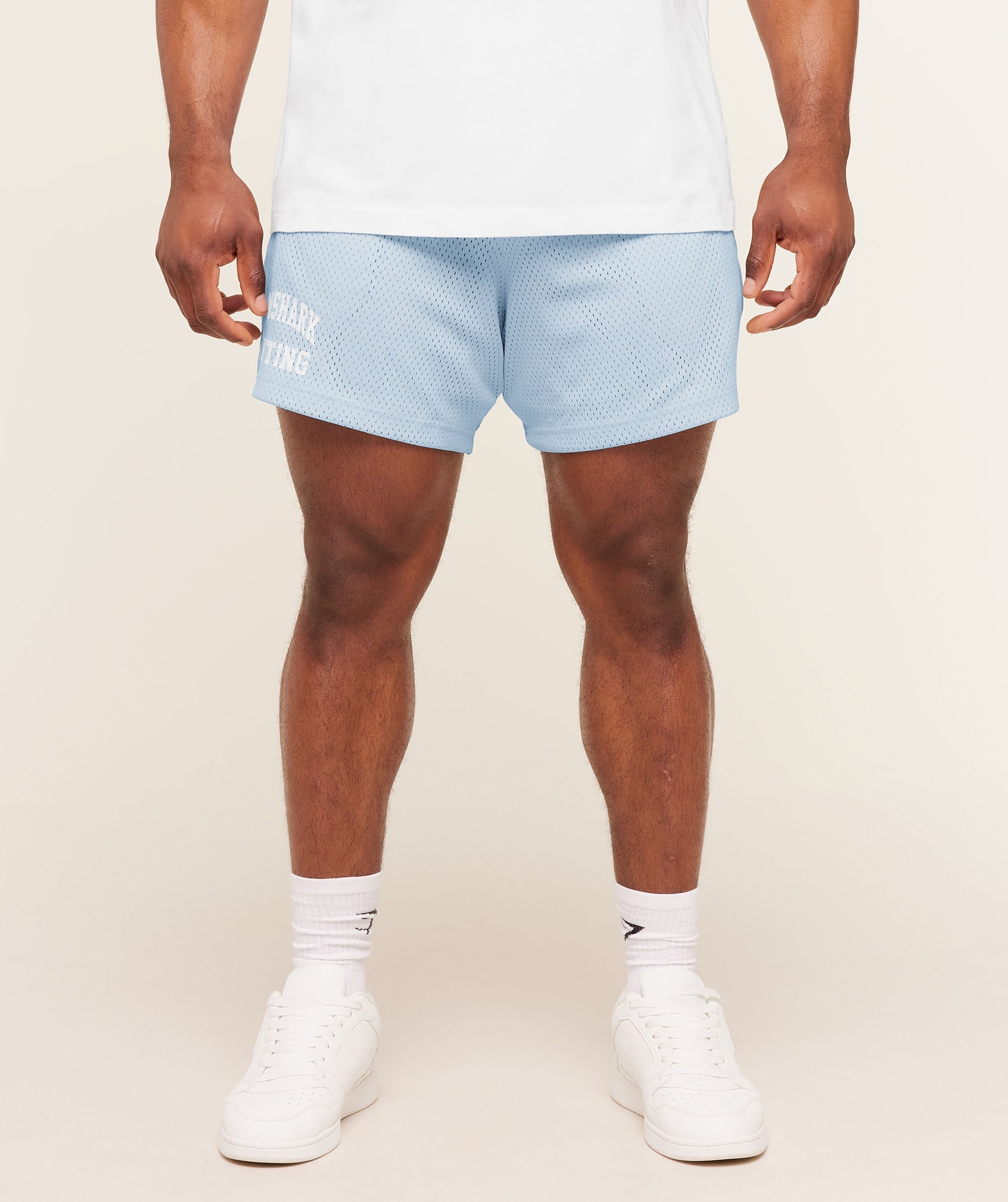Gymshark Lifting Mesh 5" Shorts Chilled Blue