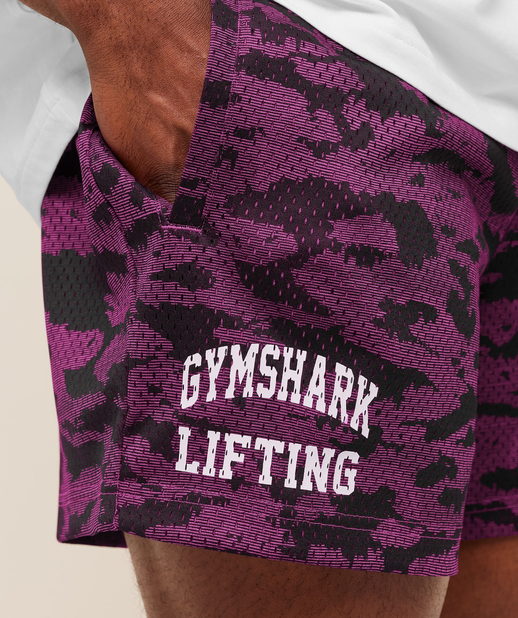 Gymshark Lifting Mesh 5" Shorts Super-Set Pink