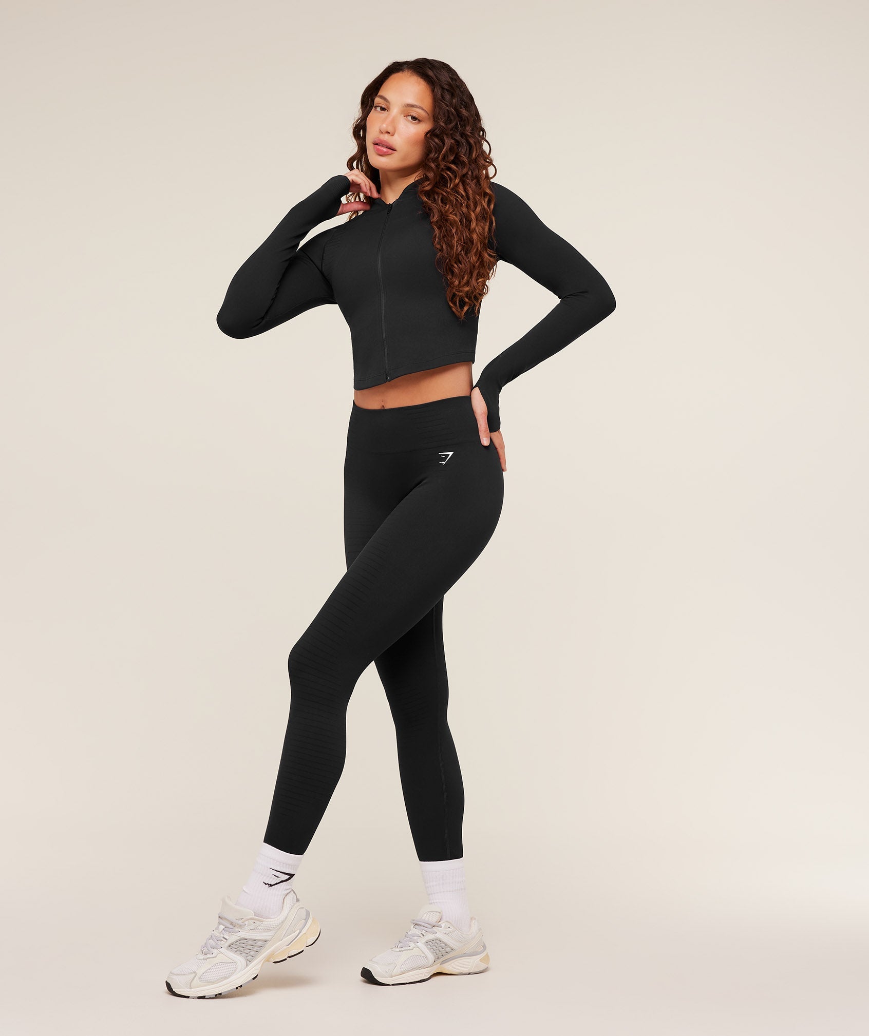 Women's Gymshark Steel Seamless Leggings Gs Black