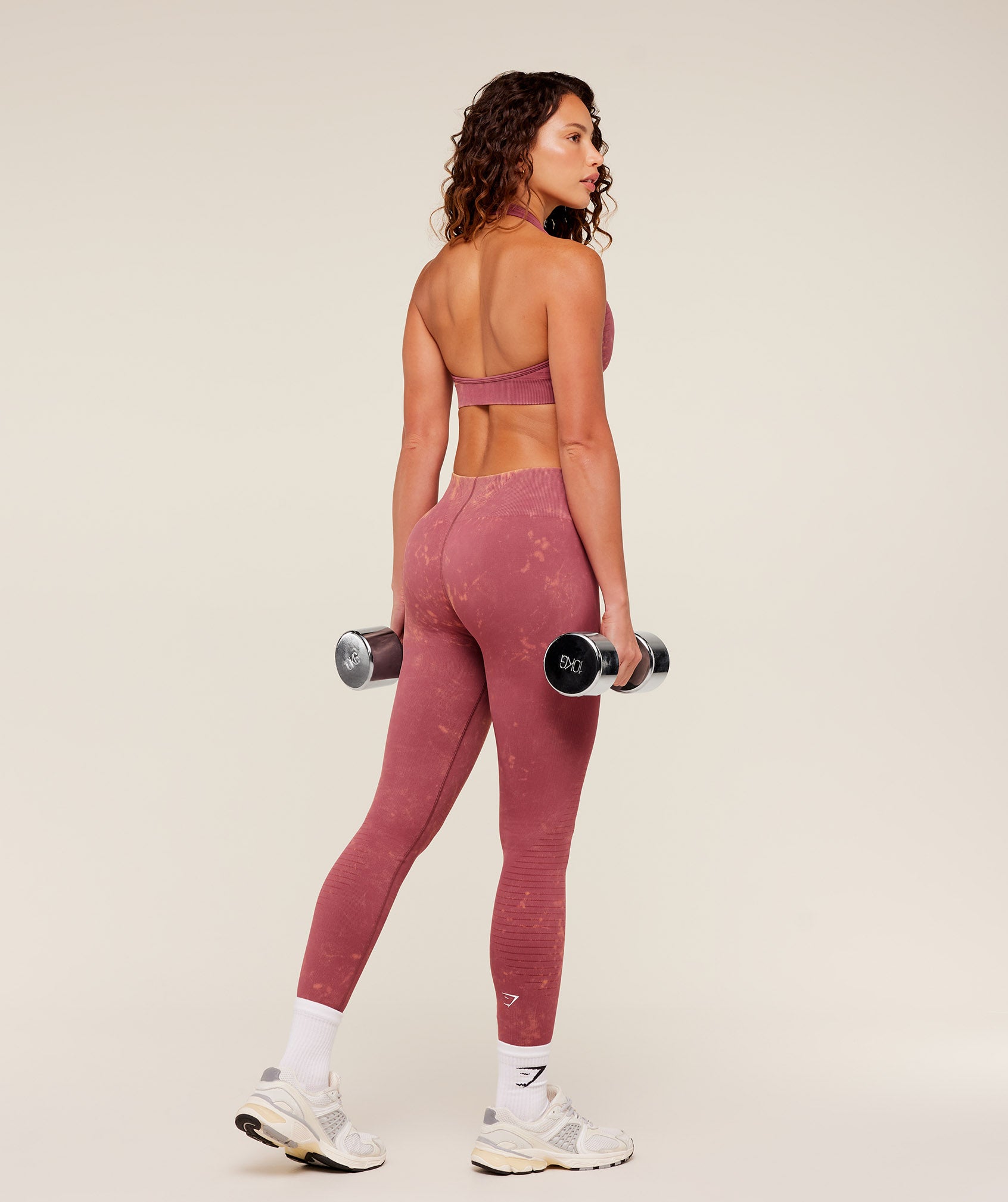 Women's Gymshark Steel Seamless Leggings Gs Reset Pink