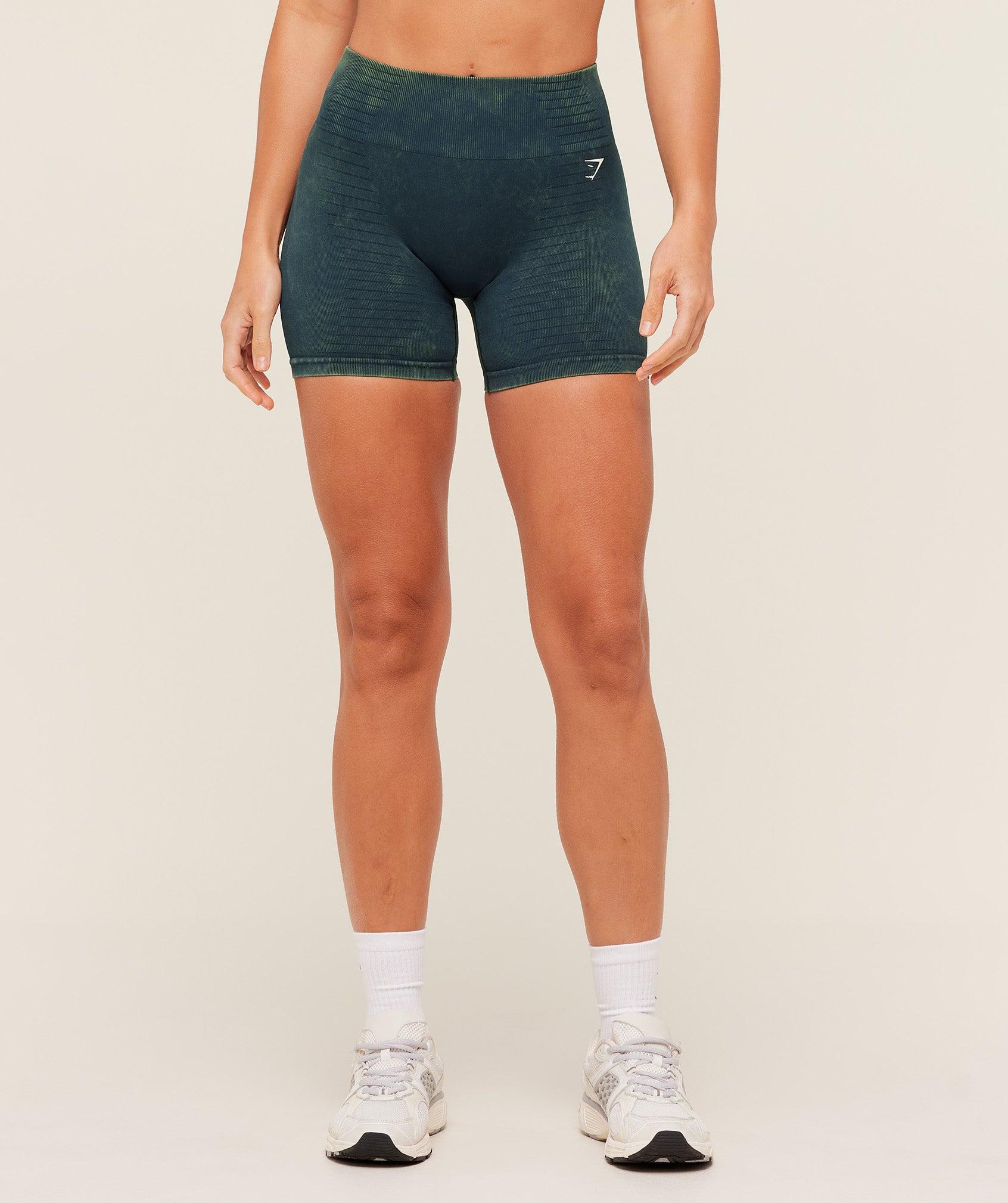 Women's Gymshark Steel Seamless Shorts Deep Petrol Blue