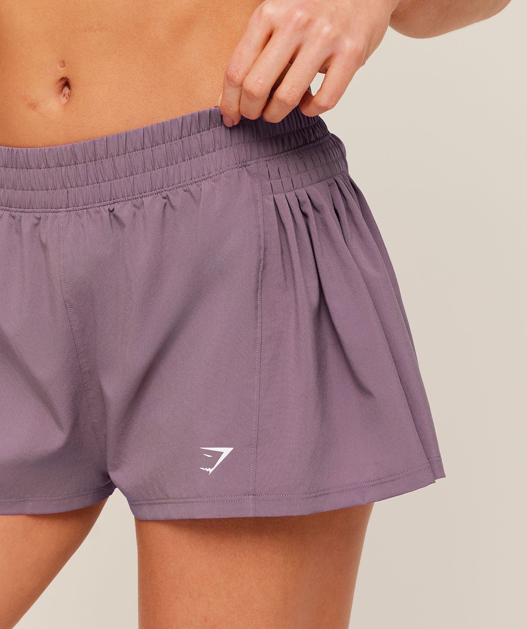 Women's Gymshark Flutter Woven Shorts Dusk Purple