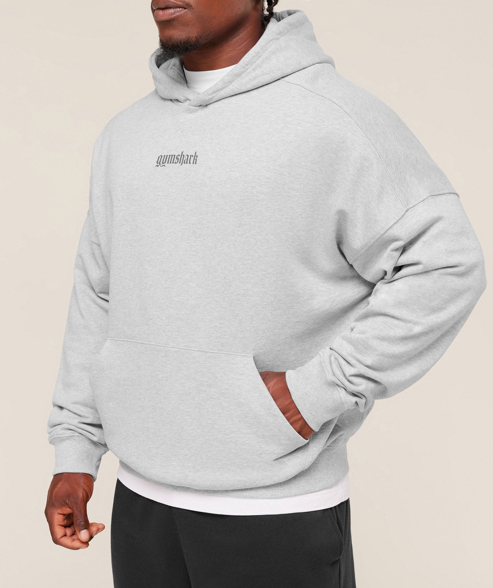 Gymshark Olde English Hoodie Soft Grey Marl