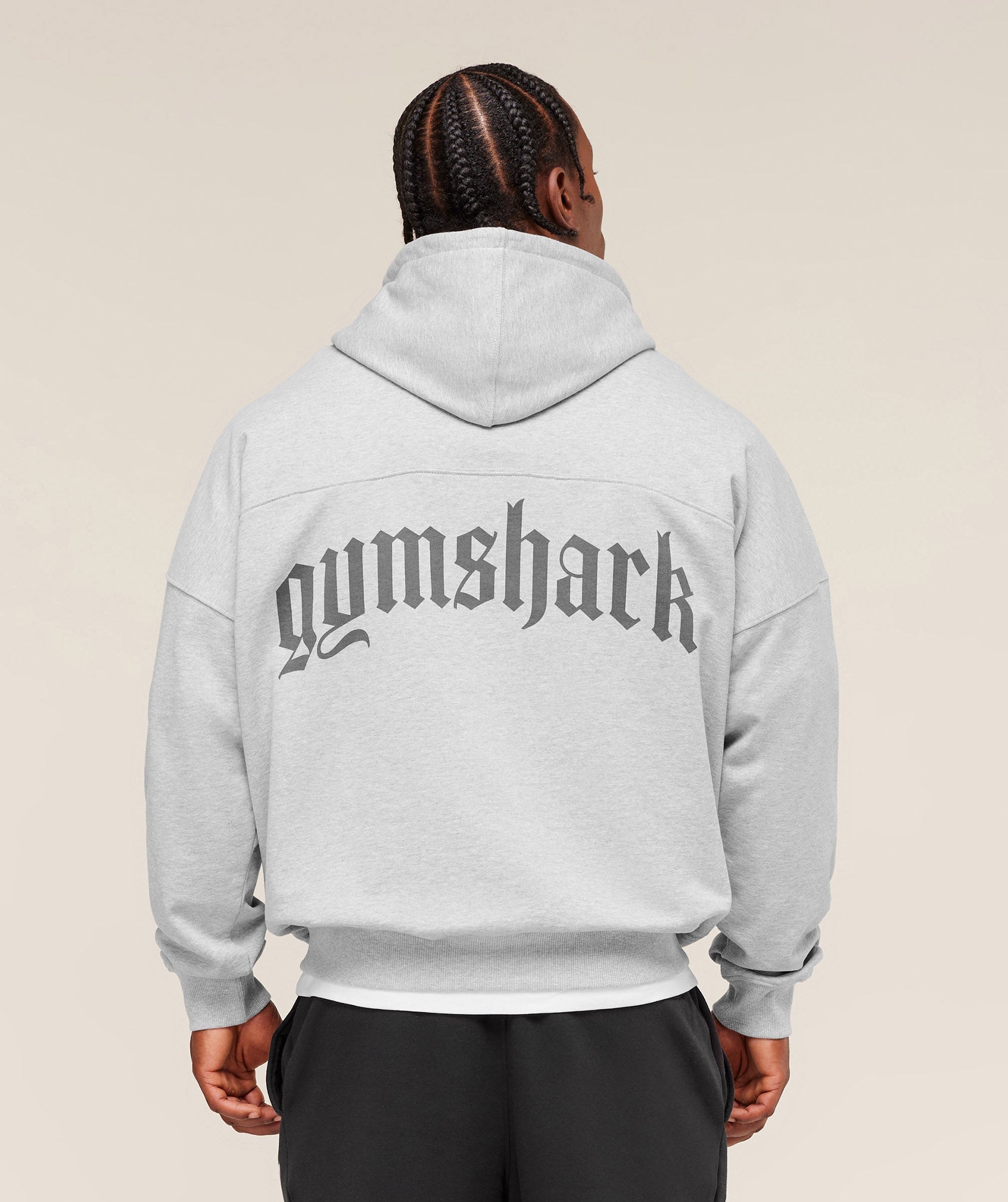 Gymshark Olde English Hoodie Soft Grey Marl