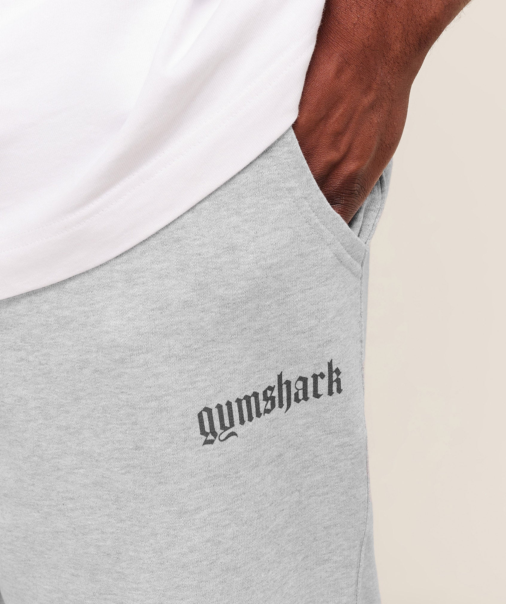 Gymshark Olde English Joggers Soft Grey Marl