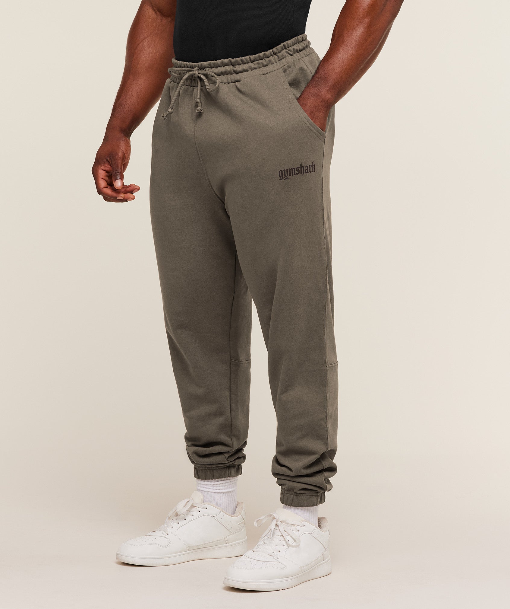 Gymshark Olde English Joggers Camo Brown