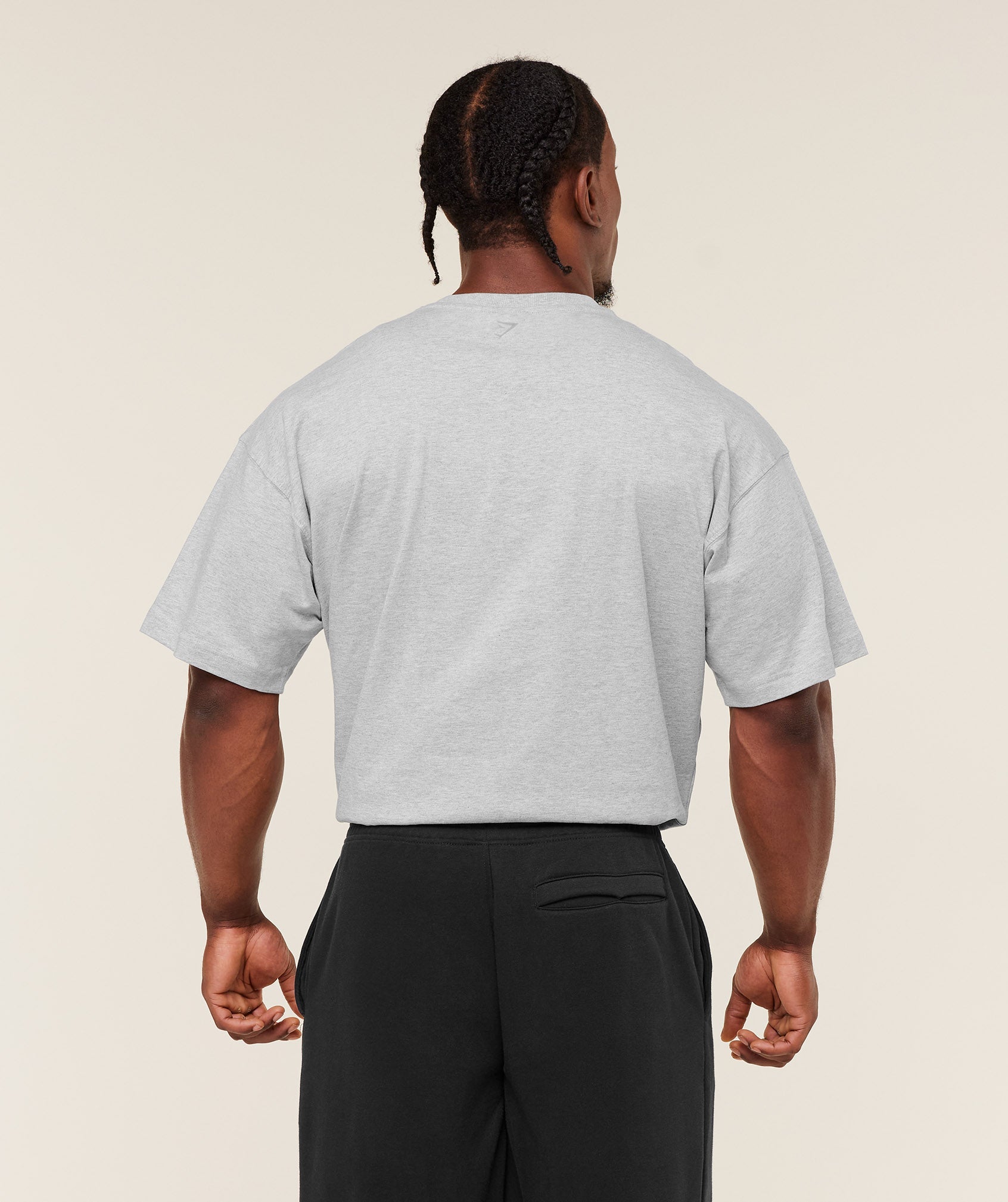 Gymshark Olde English T-Shirt Bros Soft Grey Marl