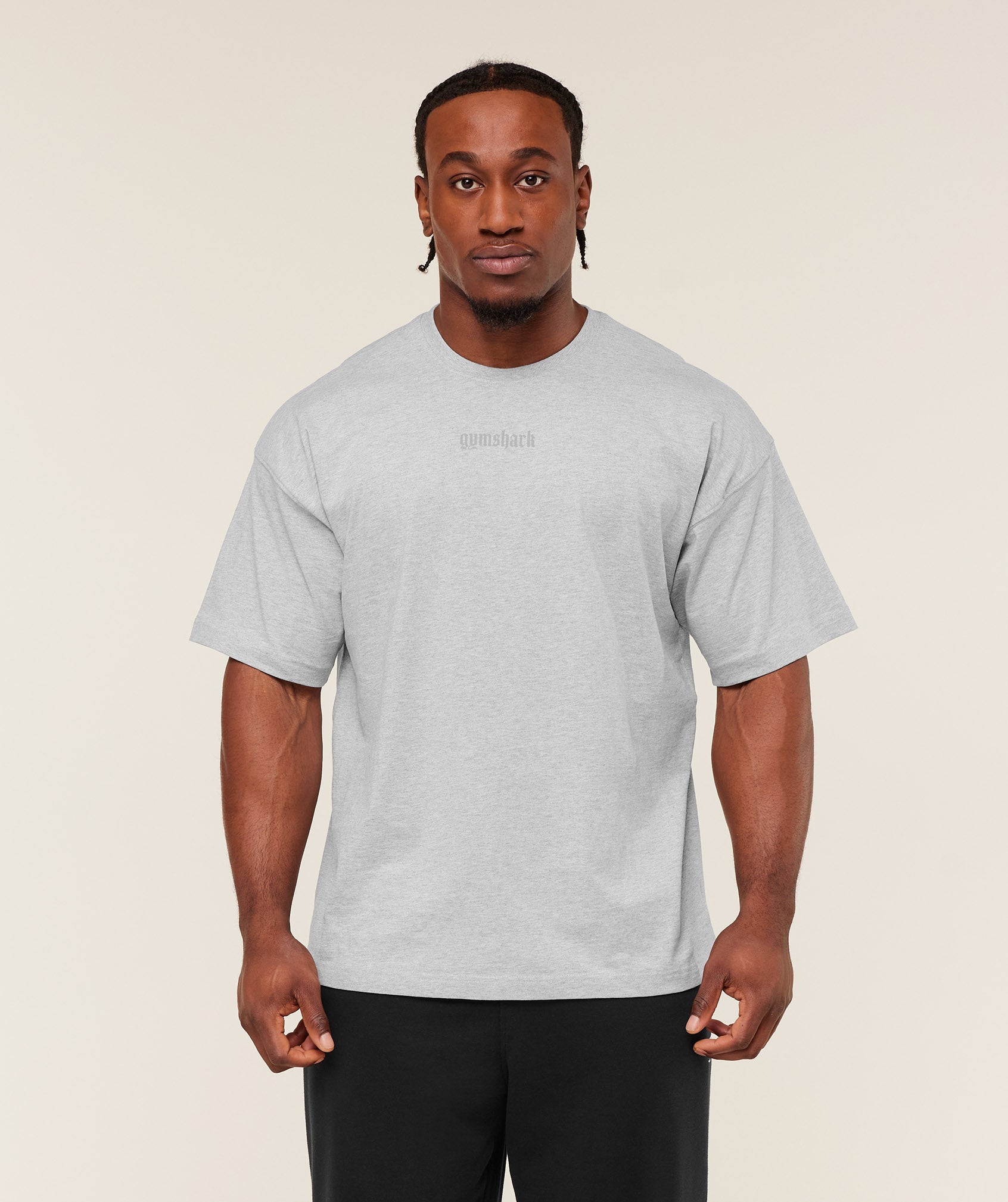 Gymshark Olde English T-Shirt Bros Soft Grey Marl
