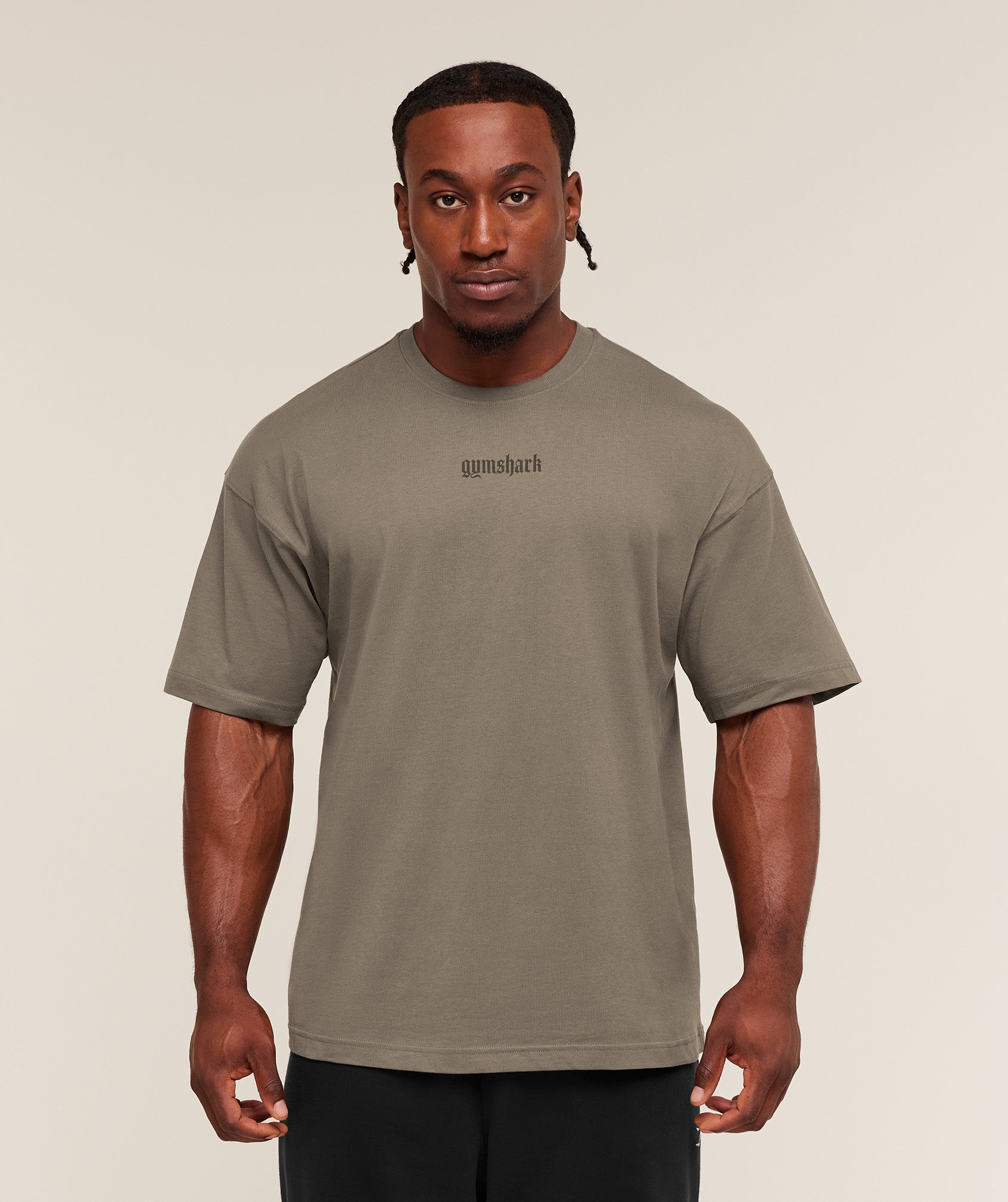 Gymshark Olde English T-Shirt Camo Brown