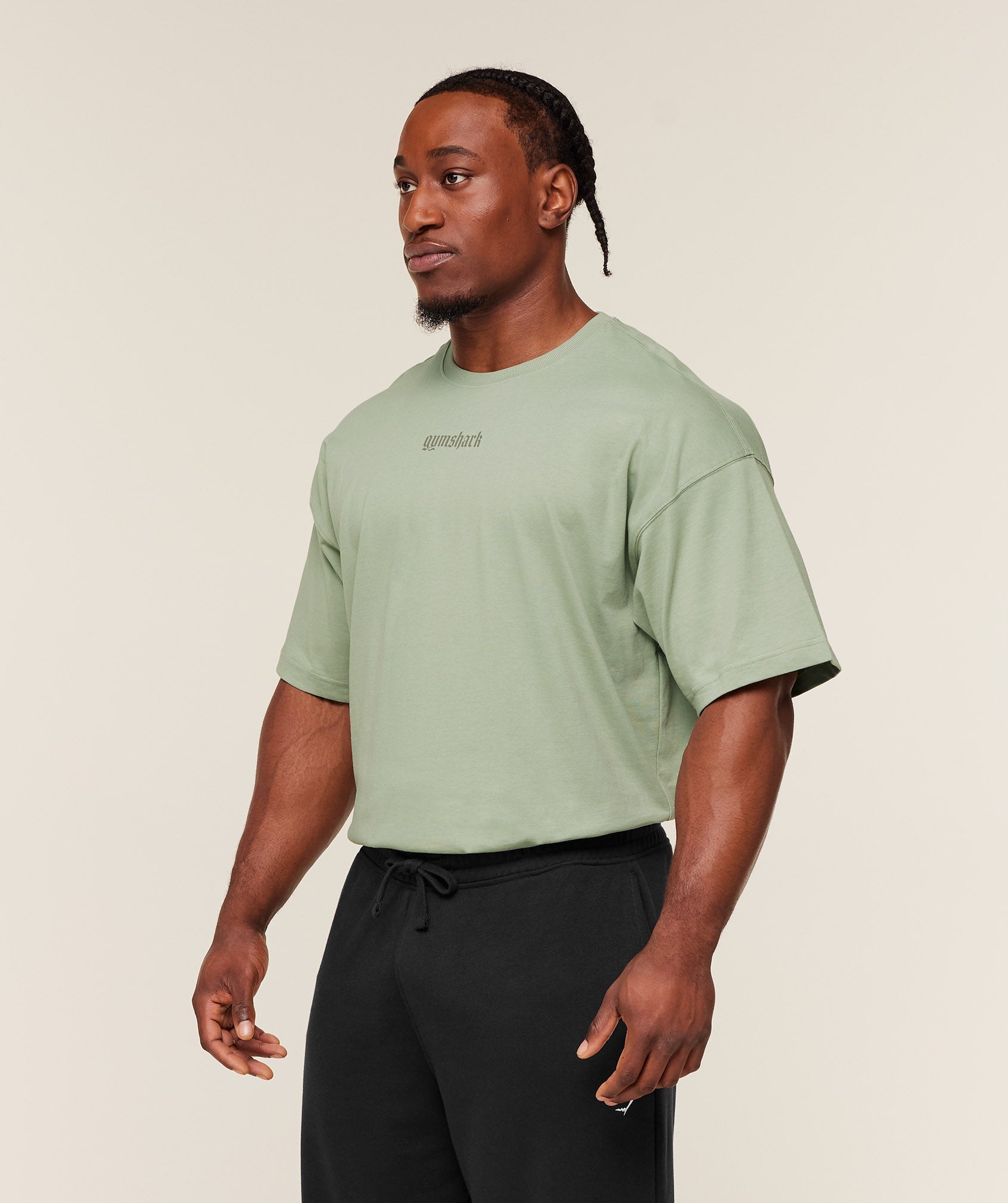 Gymshark Olde English T-Shirt Gs Haze Green