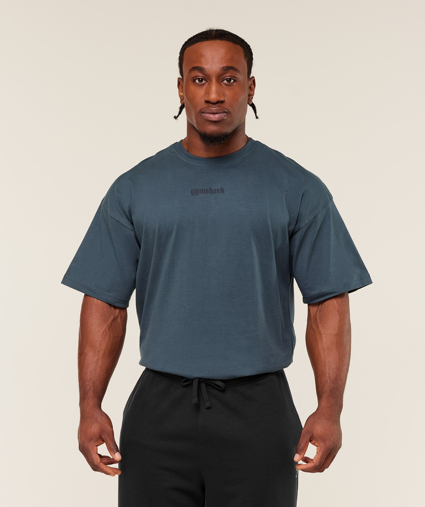 Gymshark Olde English T-Shirt Gs Stealth Blue