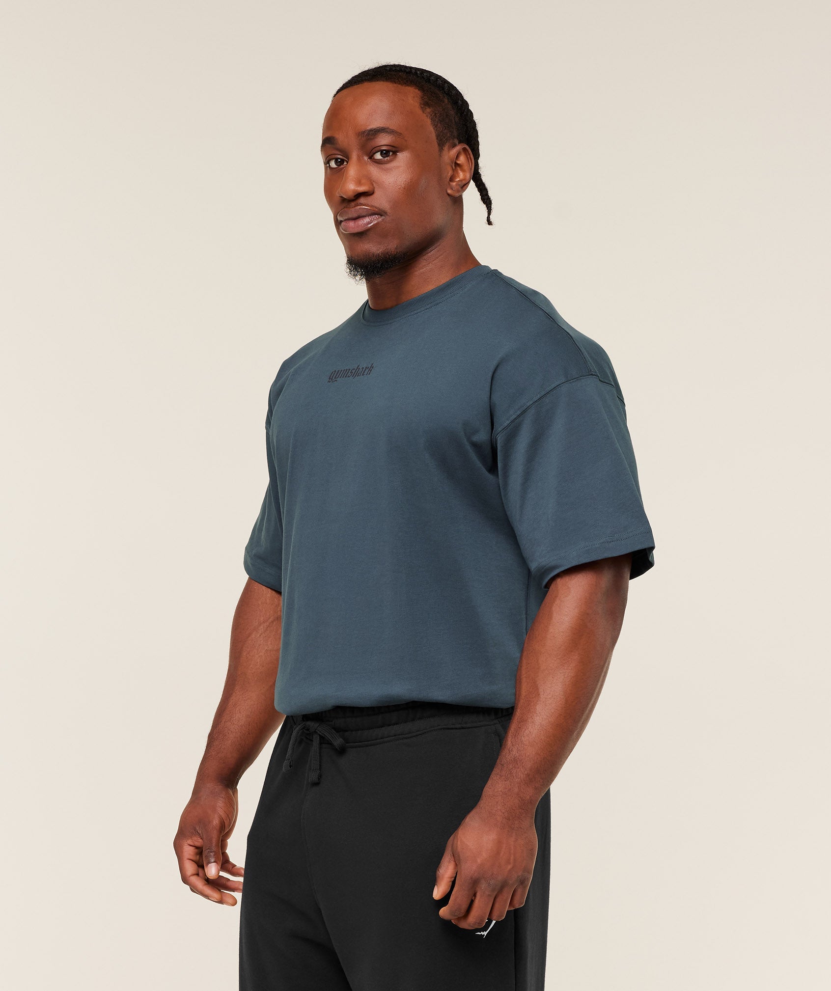 Gymshark Olde English T-Shirt Gs Stealth Blue