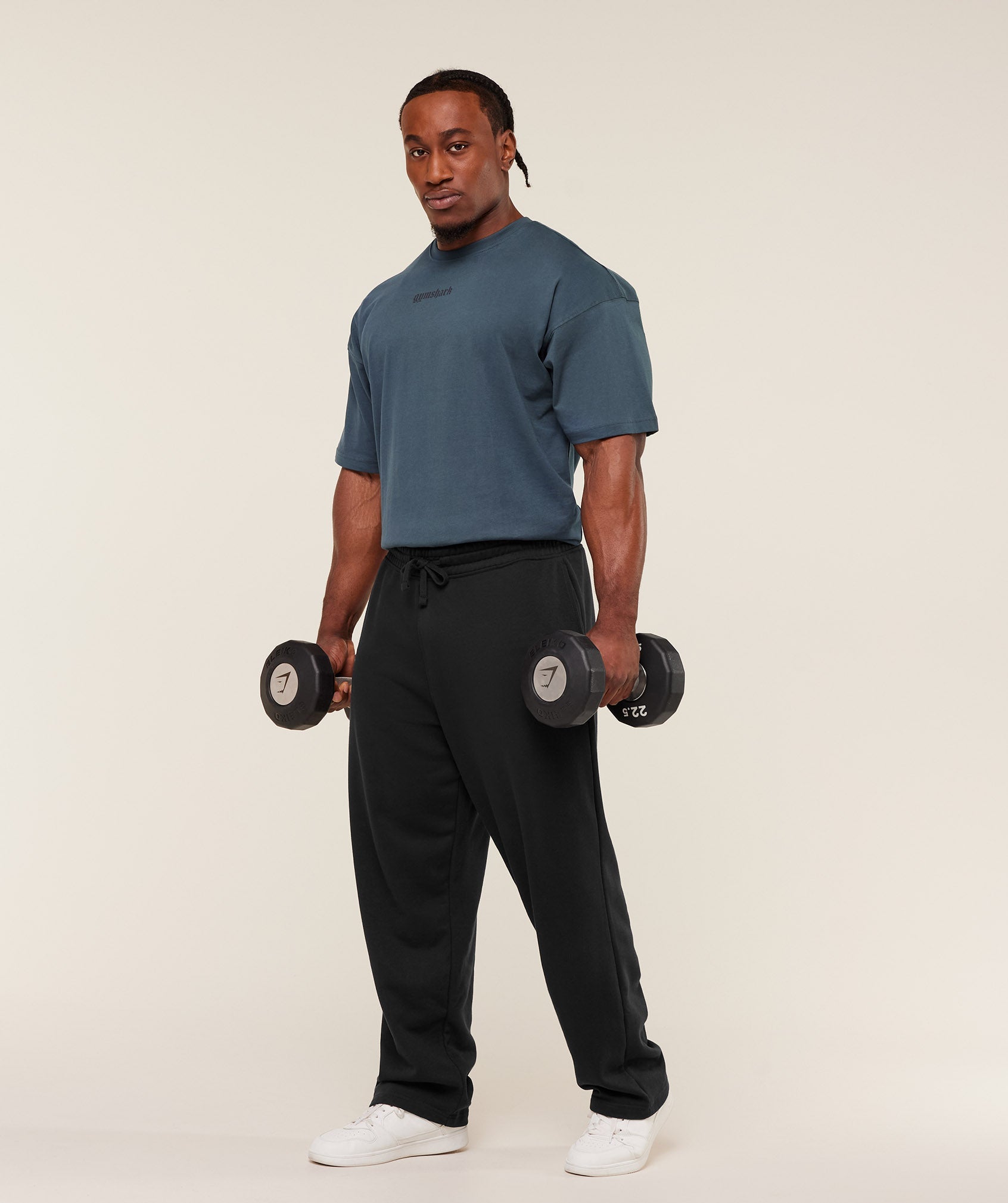 Gymshark Olde English T-Shirt Gs Stealth Blue