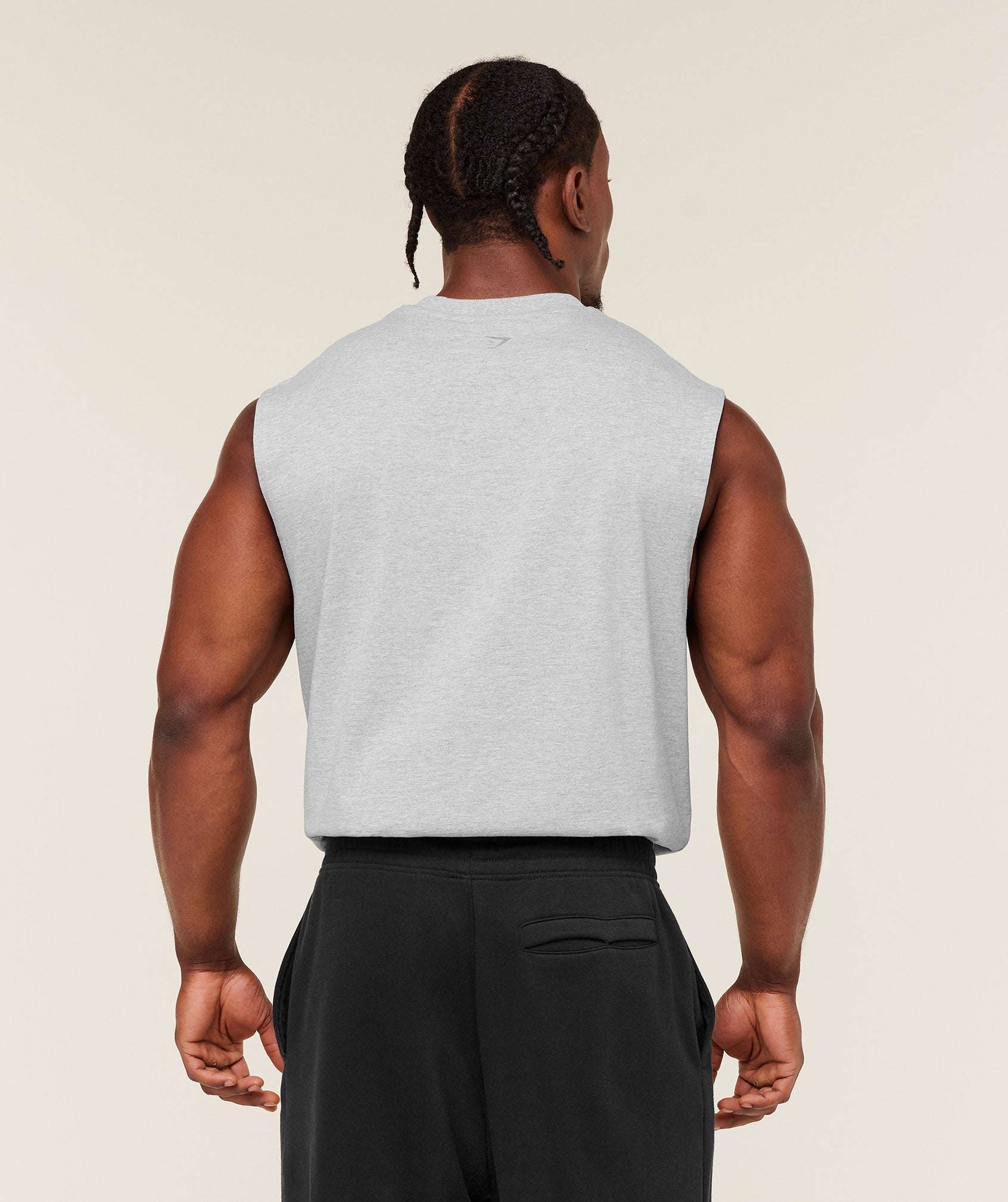 Gymshark Olde English Tank Bros Soft Grey Marl