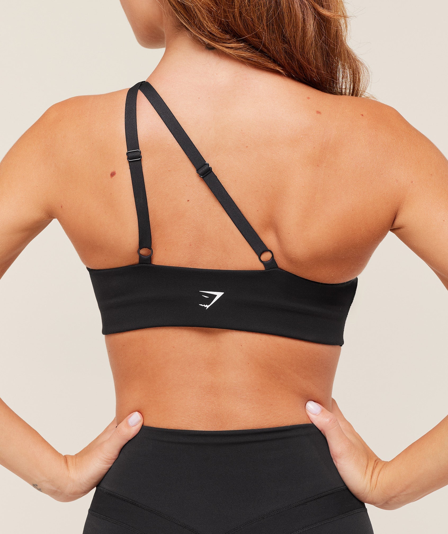 Women's Gymshark One Shoulder Sports Bra Black